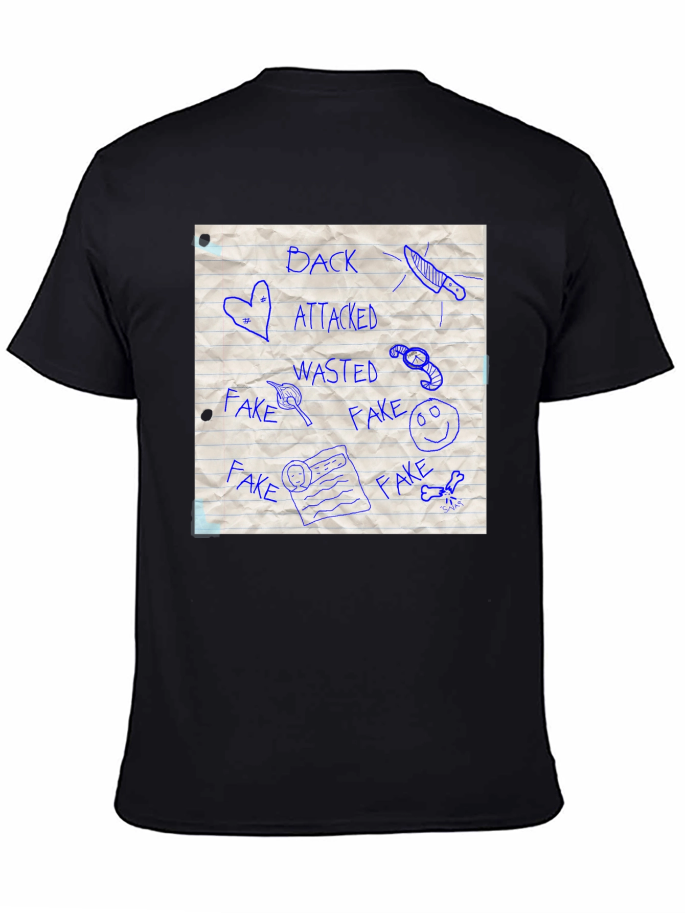 Sketchbook Style Graphic Tee - Back Stabbed