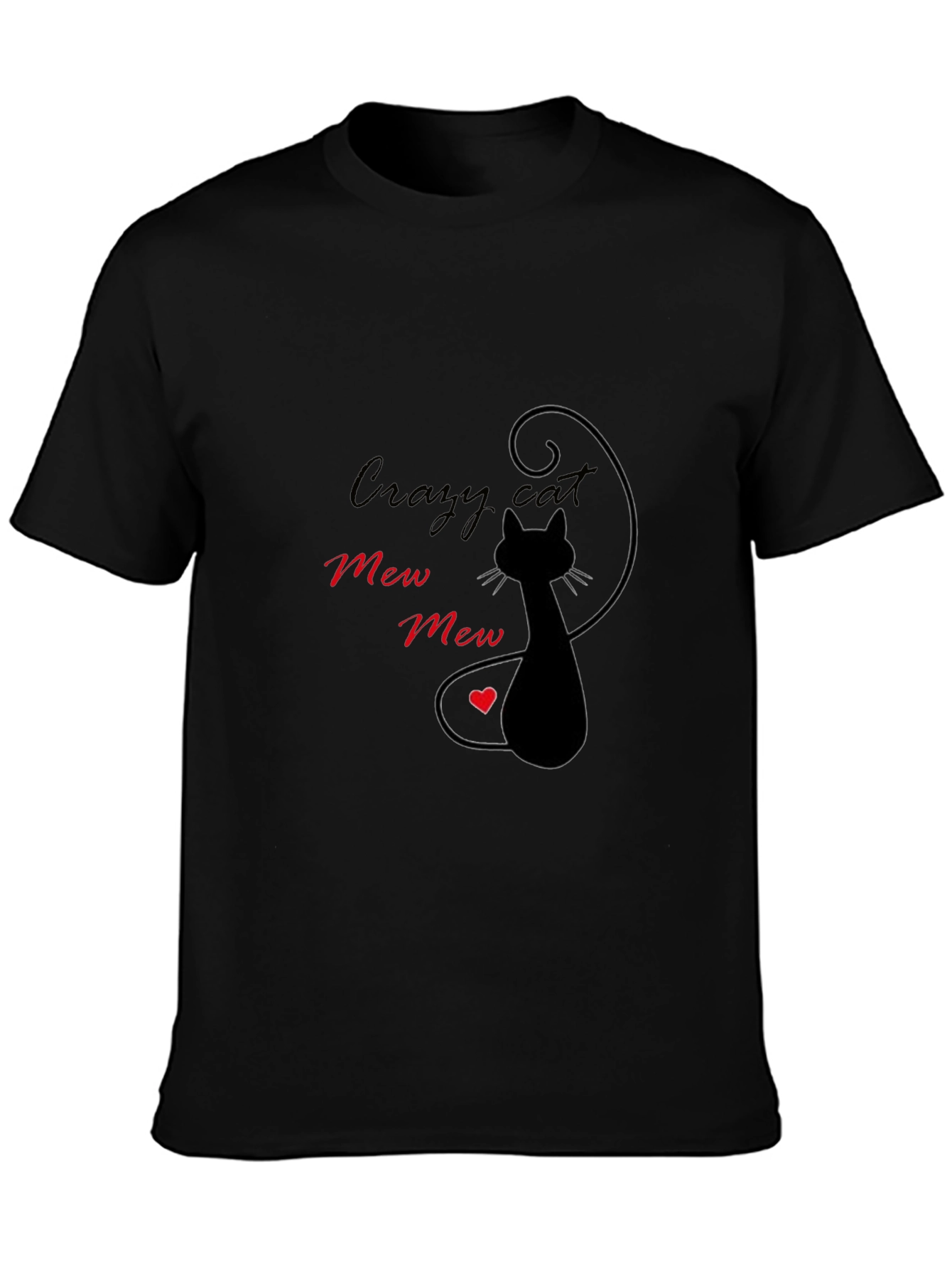 Crazy Cat Mew Mew Graphic T-Shirt