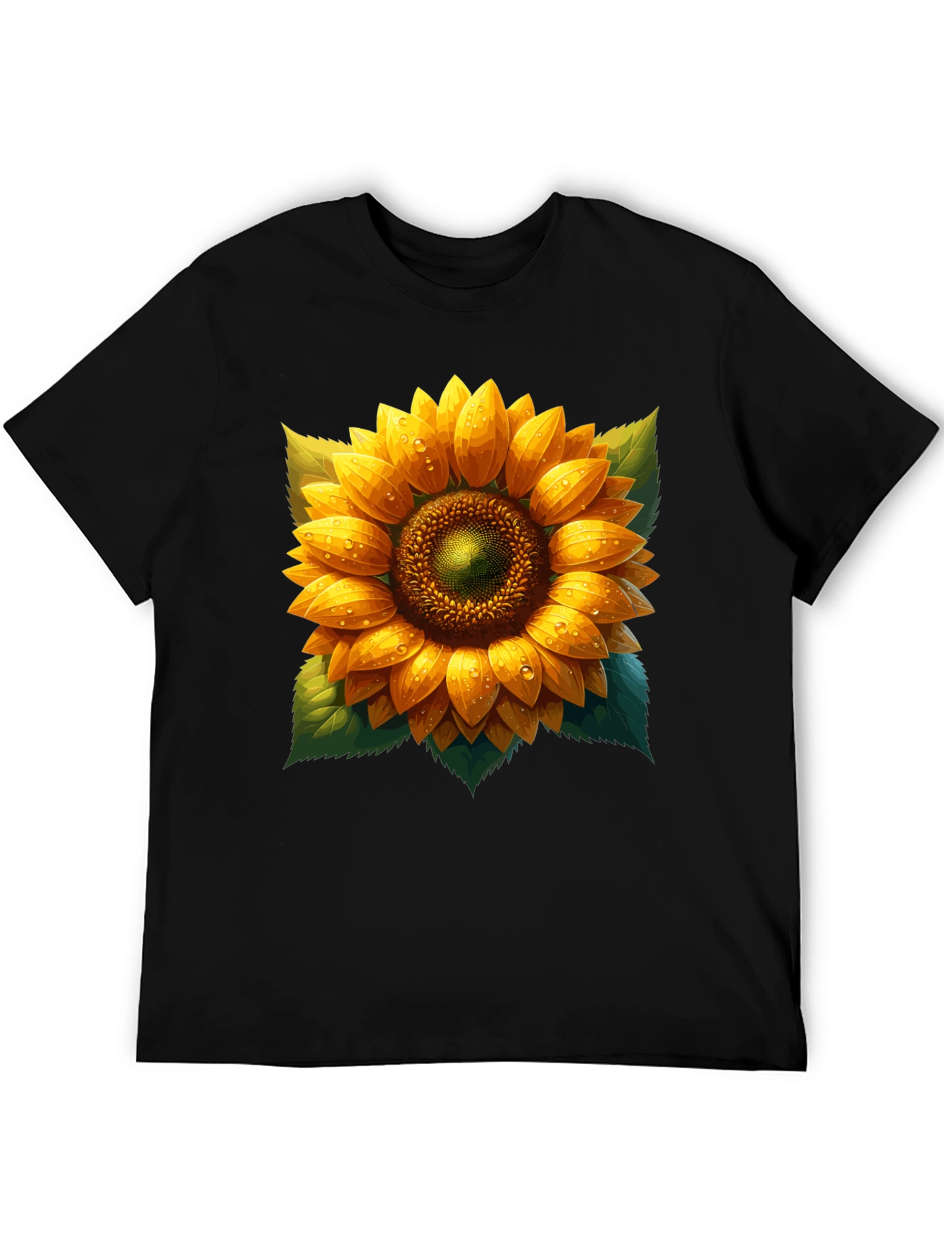 Sunflower Graphic Tee - Artistic Floral Design