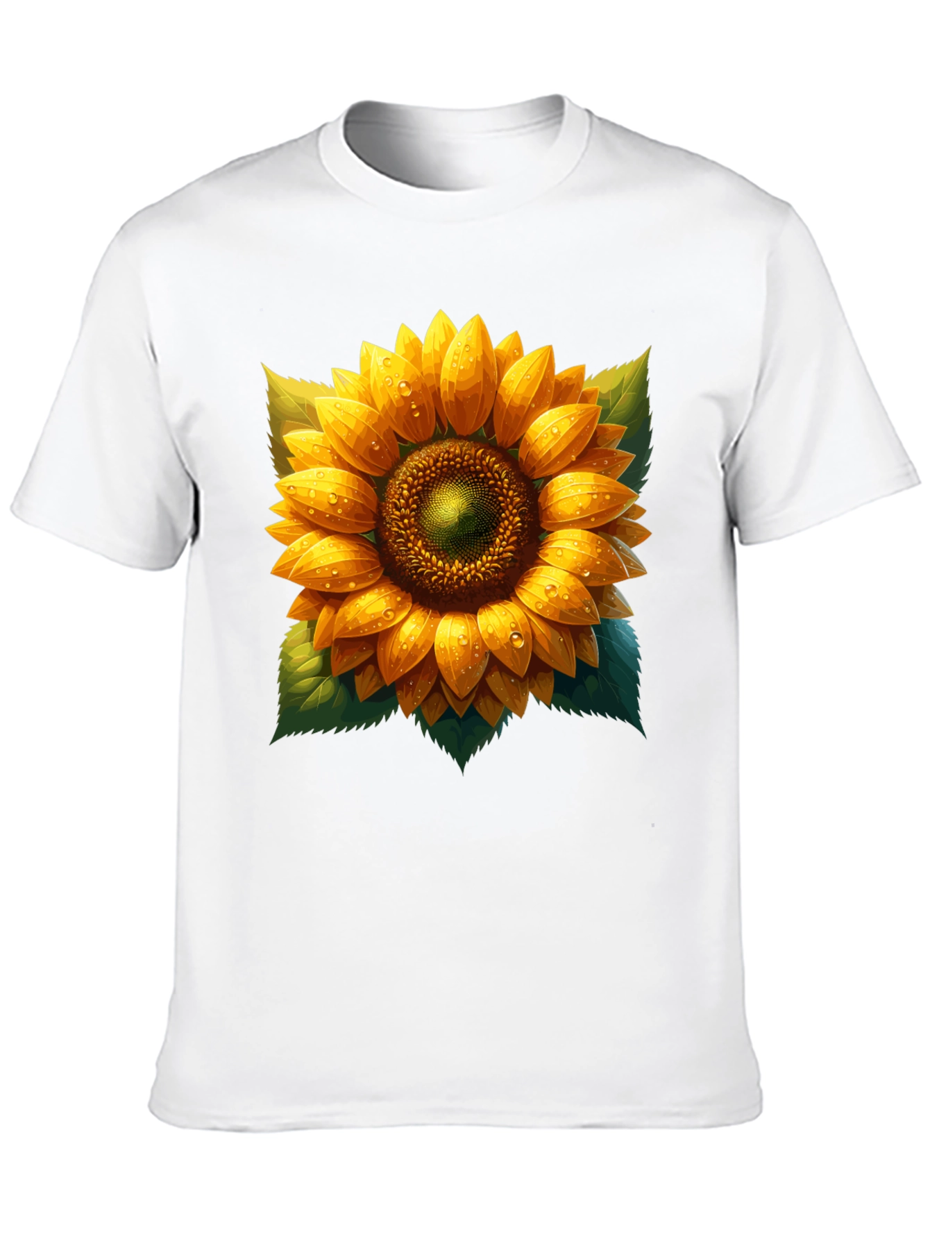 Sunflower Graphic Tee - Artistic Floral Design