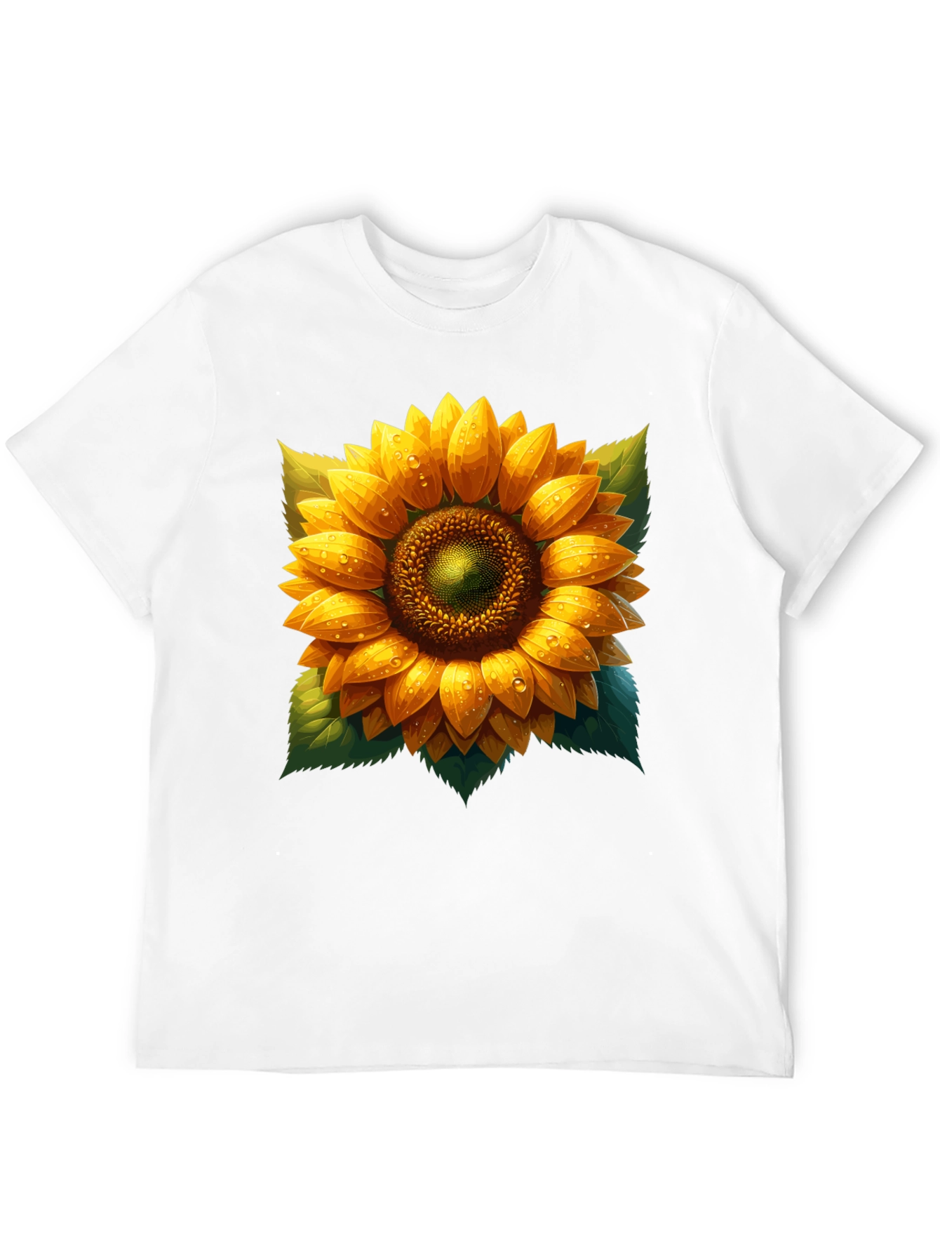 Sunflower Graphic Tee - Artistic Floral Design