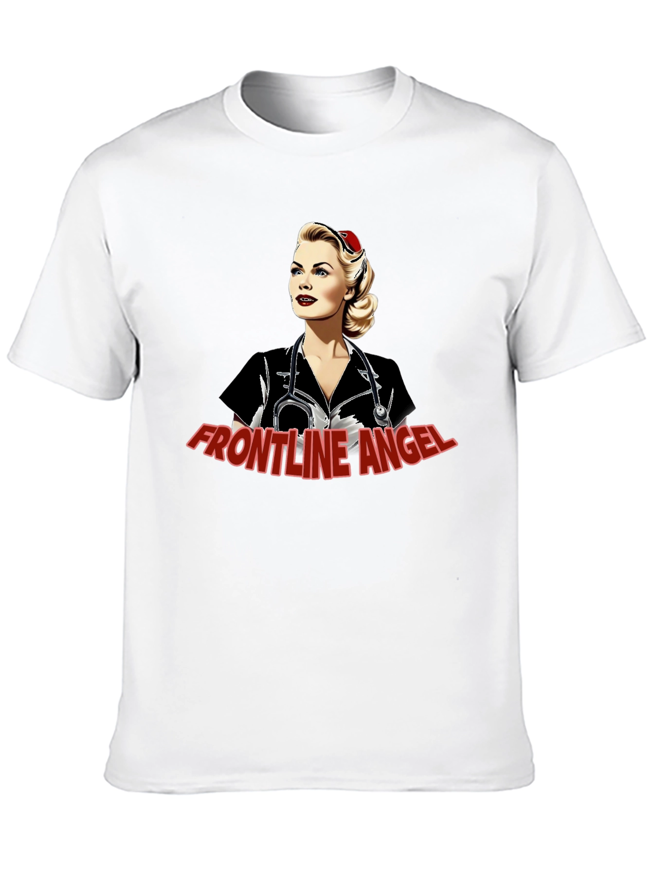 Frontline Angel Graphic T-Shirt - Black