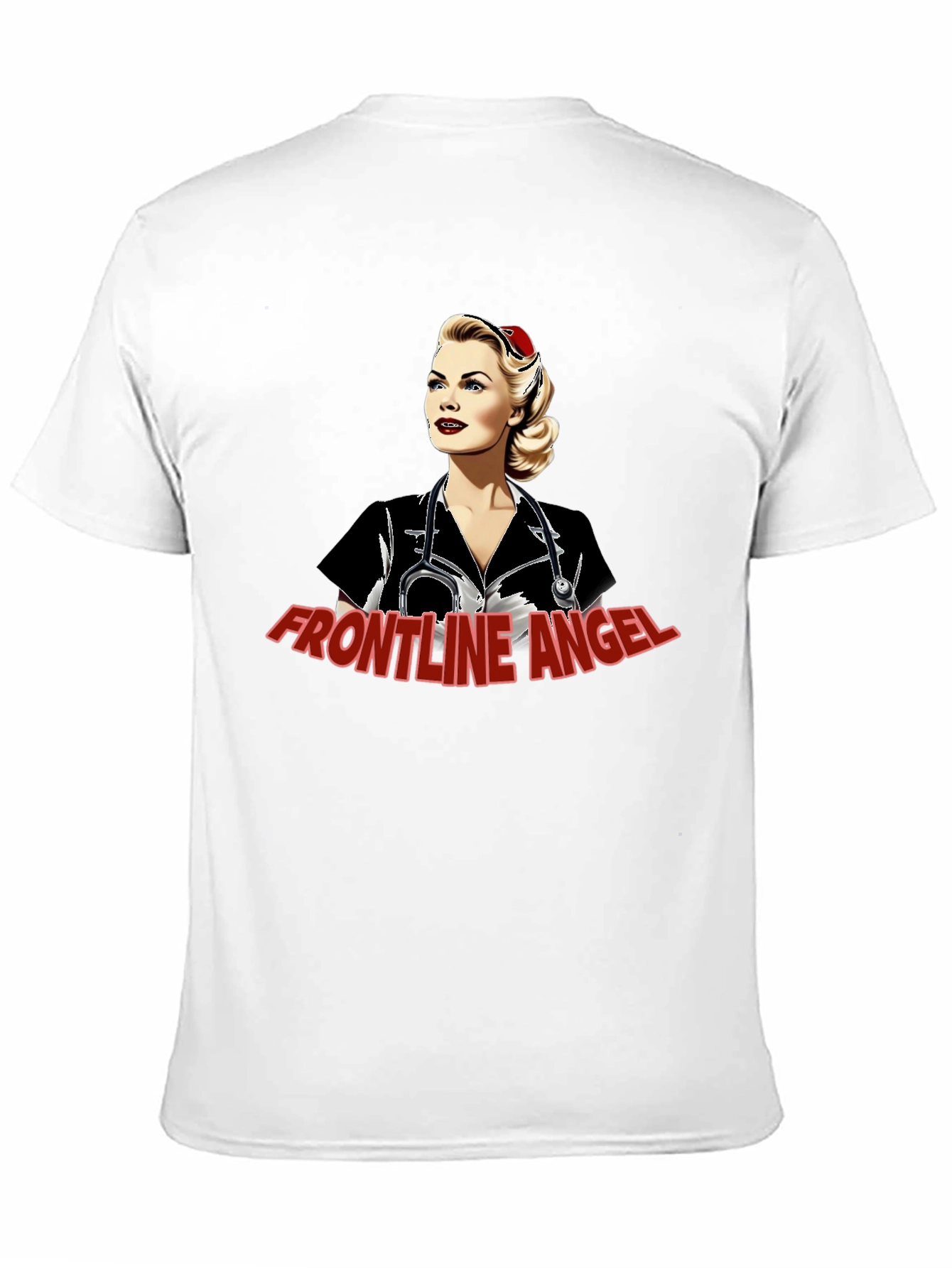 Frontline Angel Graphic T-Shirt - Black