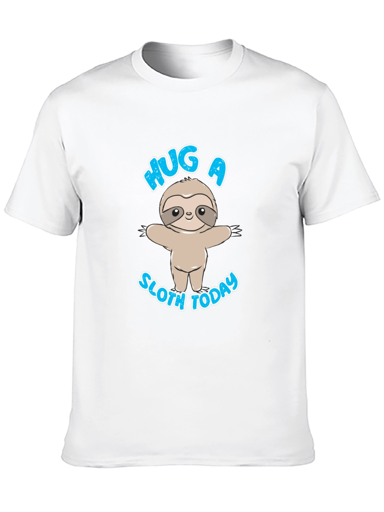 Hug a Sloth Today Black T-Shirt