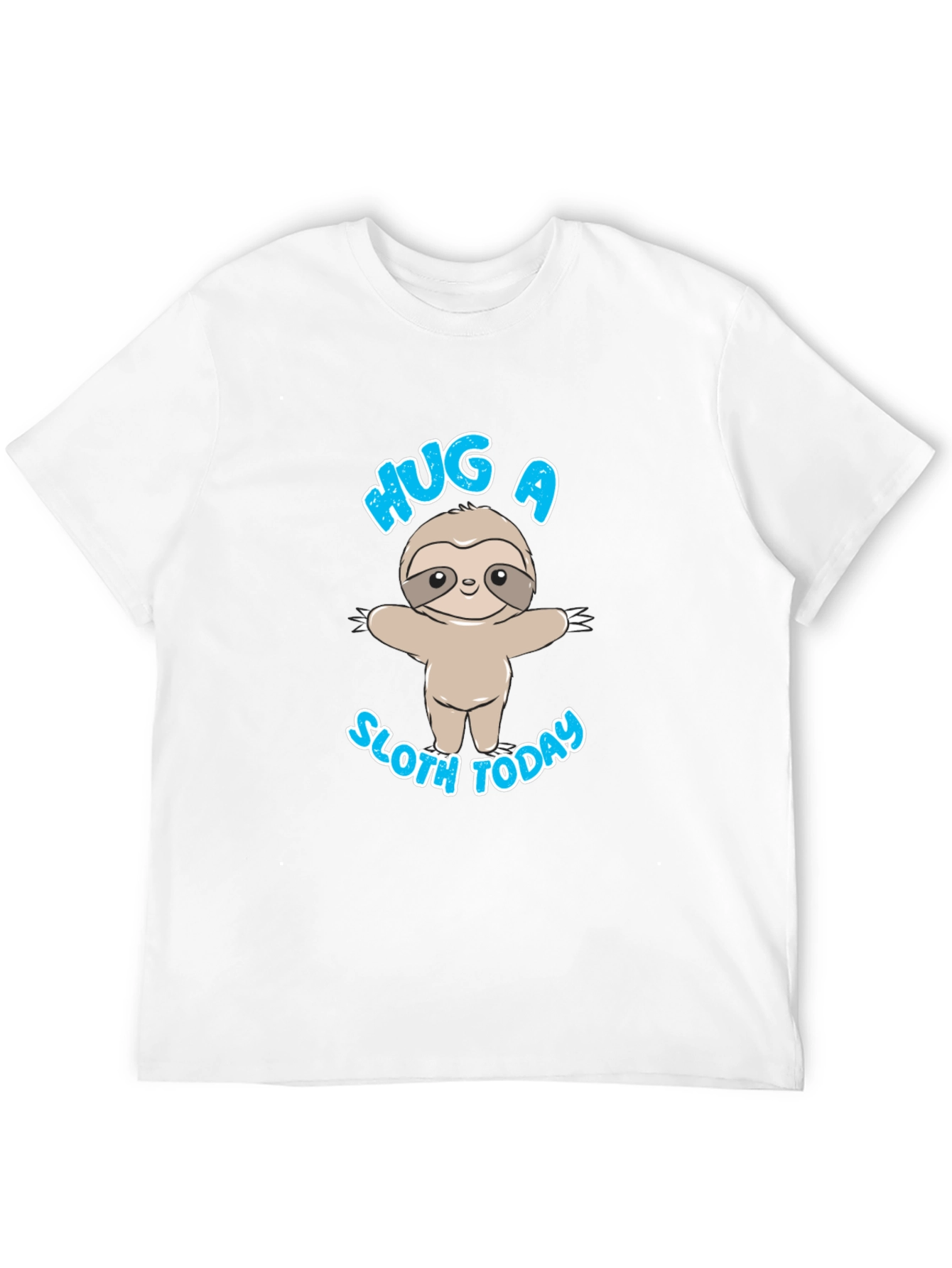 Hug a Sloth Today Black T-Shirt