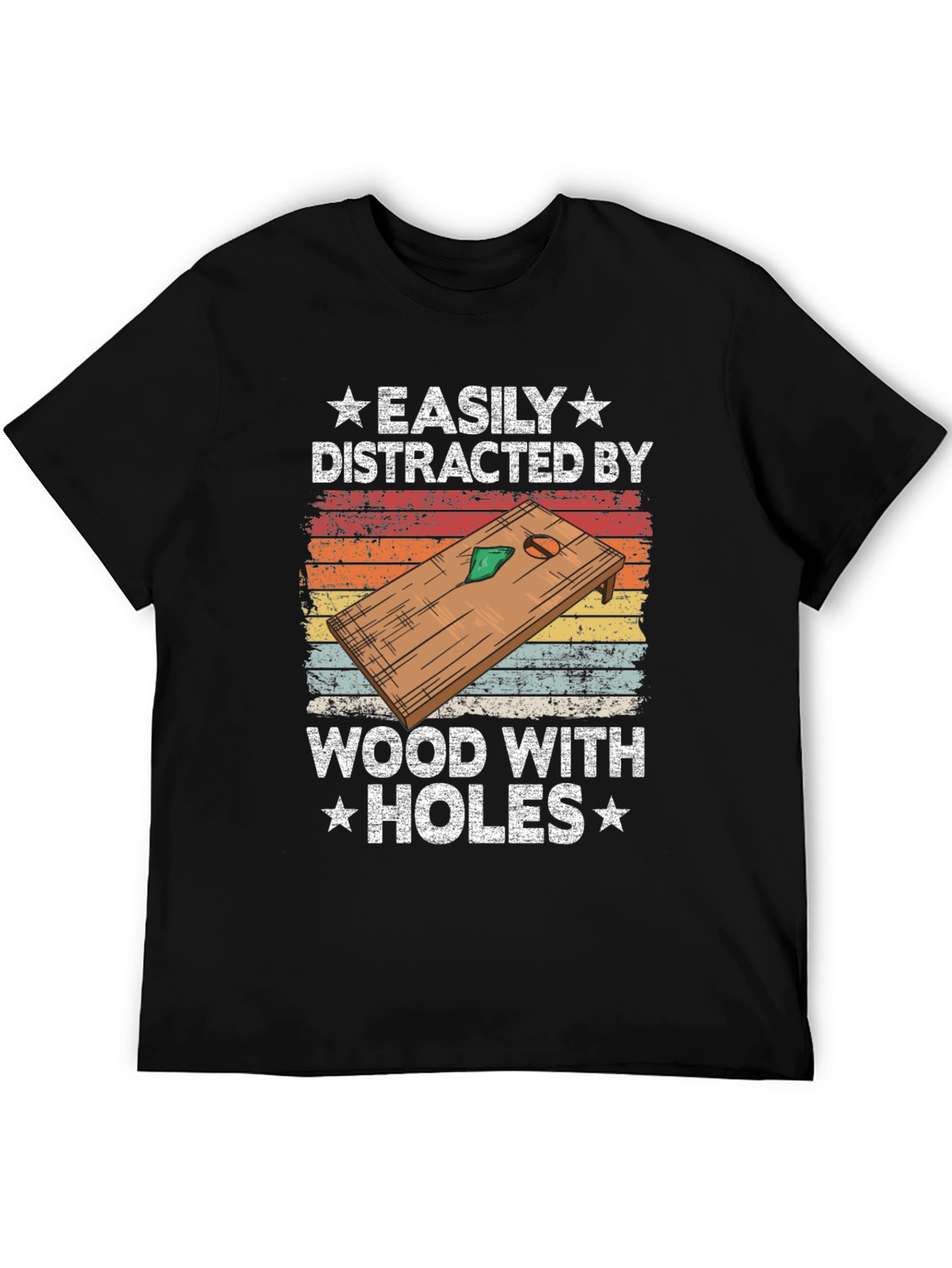 Easily Distracted by Wood With Holes T-Shirt