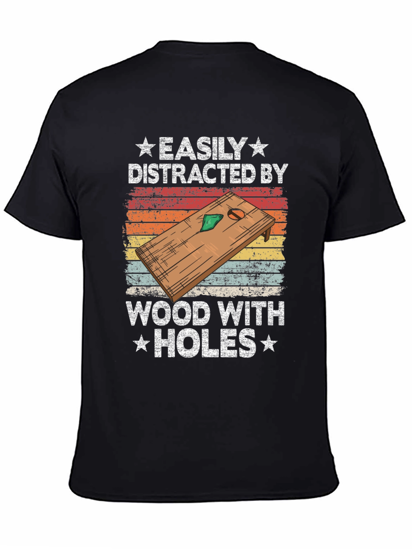 Easily Distracted by Wood With Holes T-Shirt