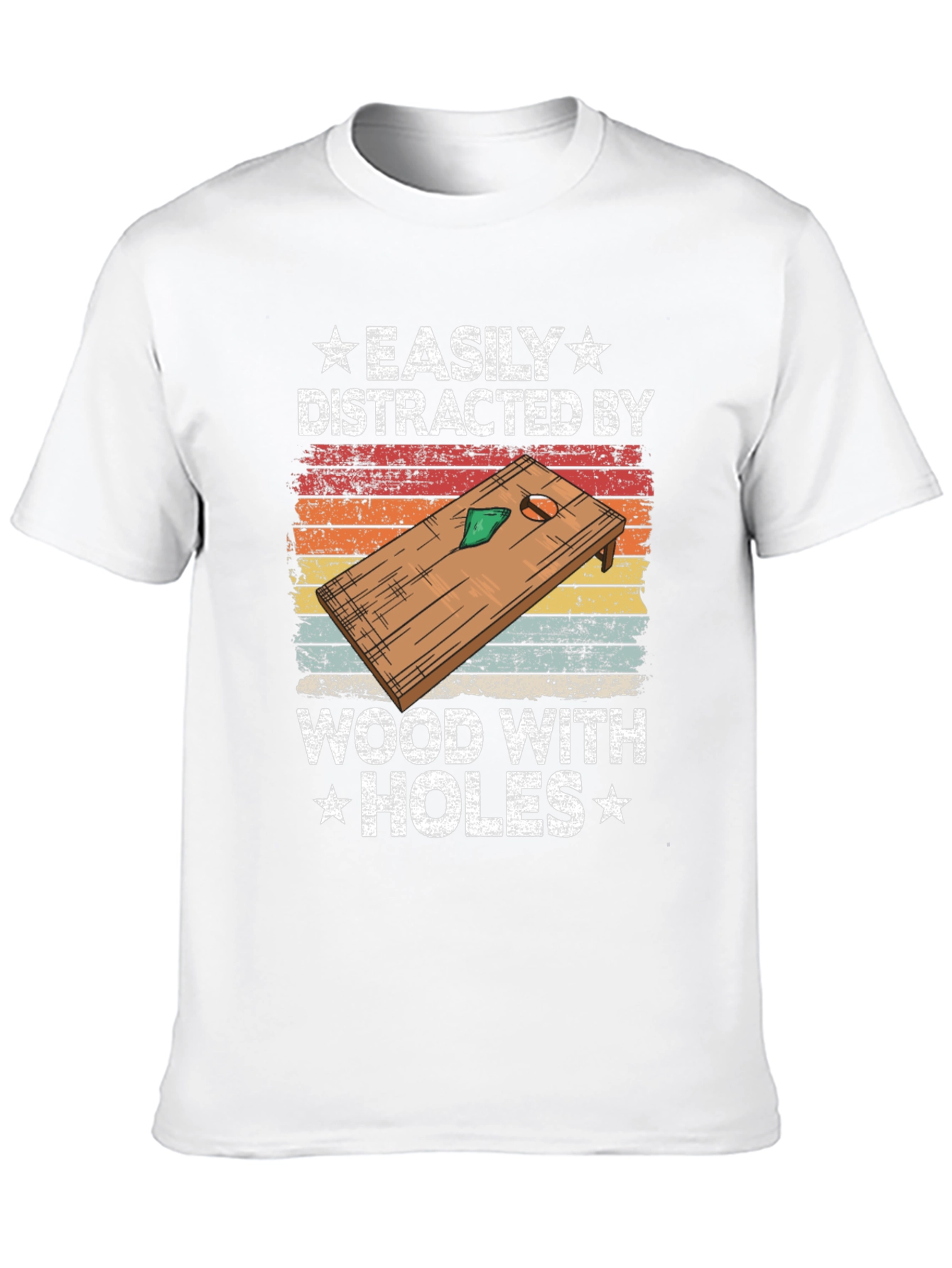 Easily Distracted by Wood With Holes T-Shirt