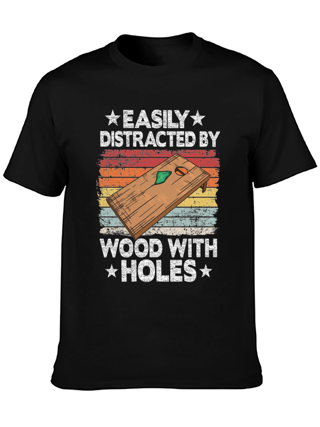 Easily Distracted by Wood With Holes T-Shirt