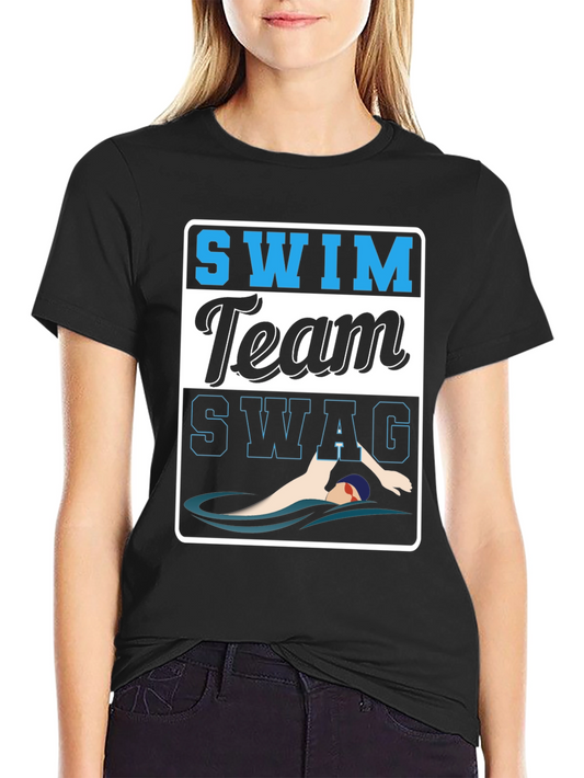 Swim Team SWAG Black T-Shirt