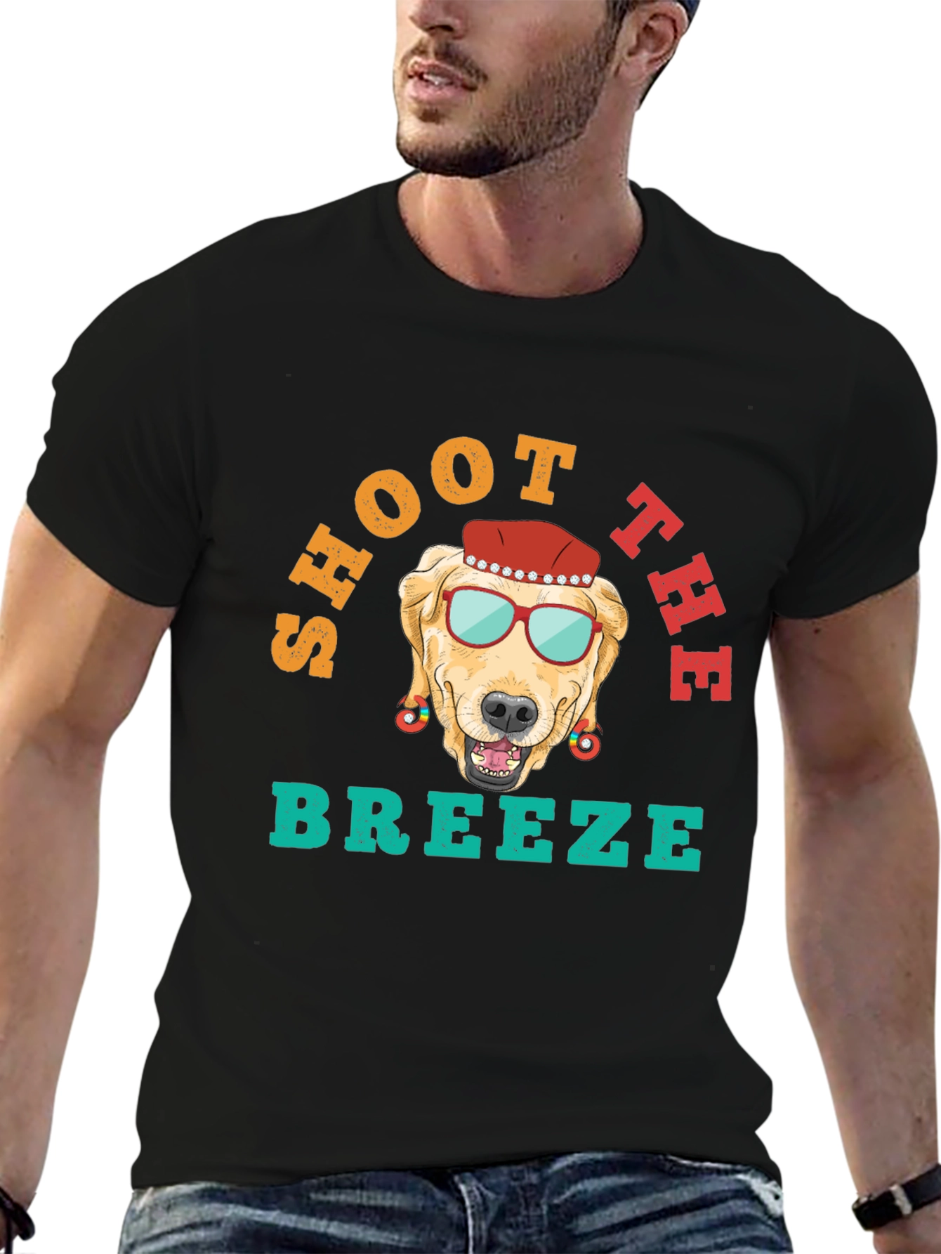 Shoot The Breeze Dog Graphic T-Shirt