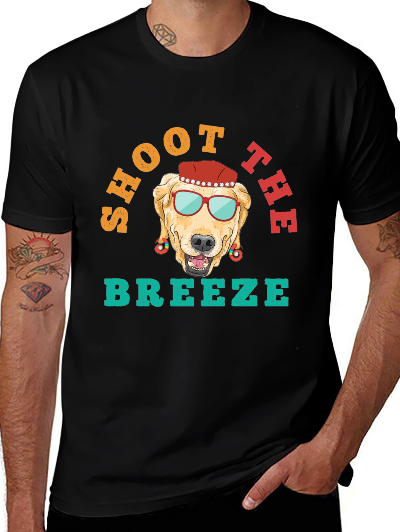 Shoot The Breeze Dog Graphic T-Shirt