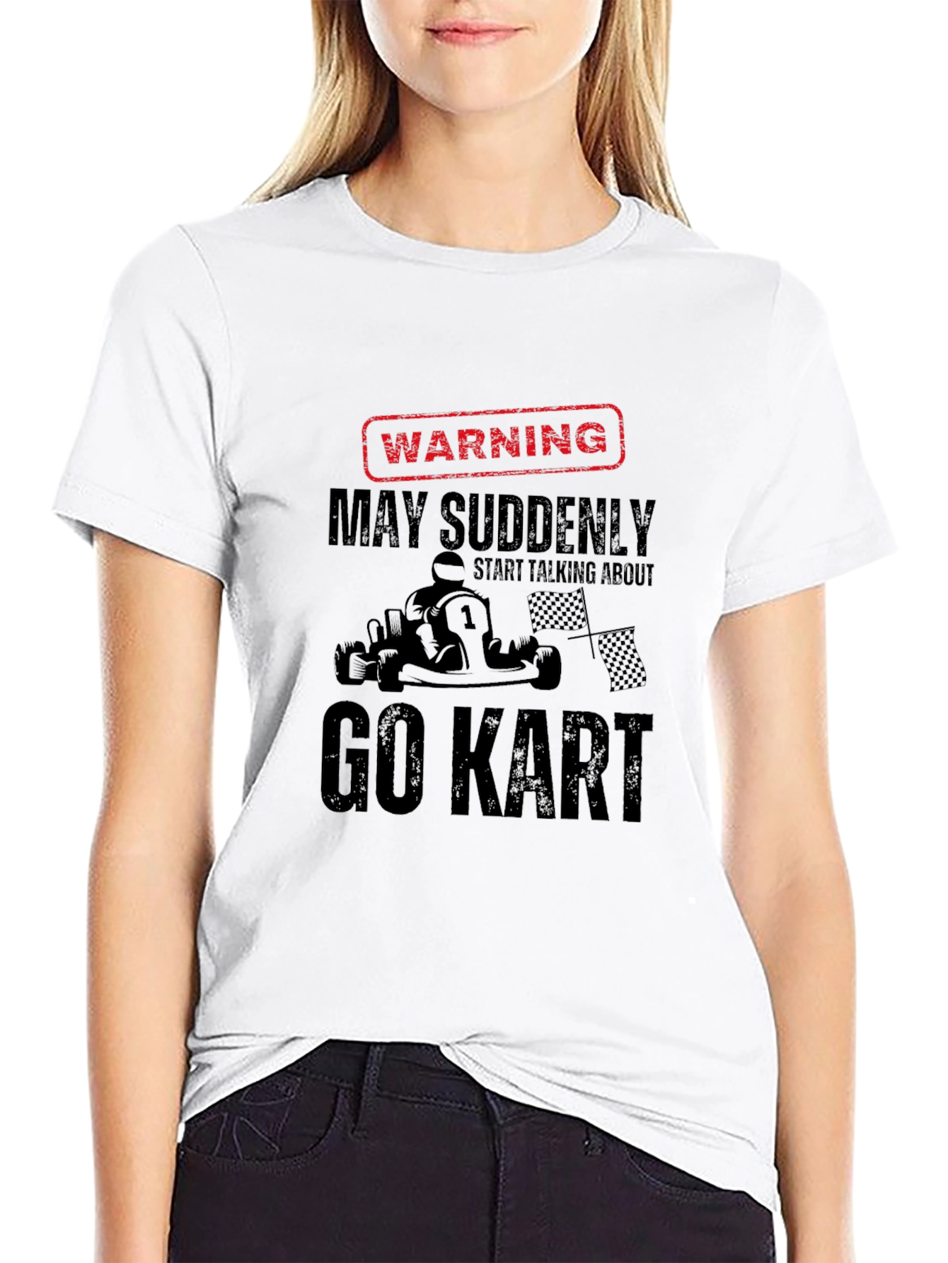 Warning Go Kart T-Shirt - Funny Racing Tee