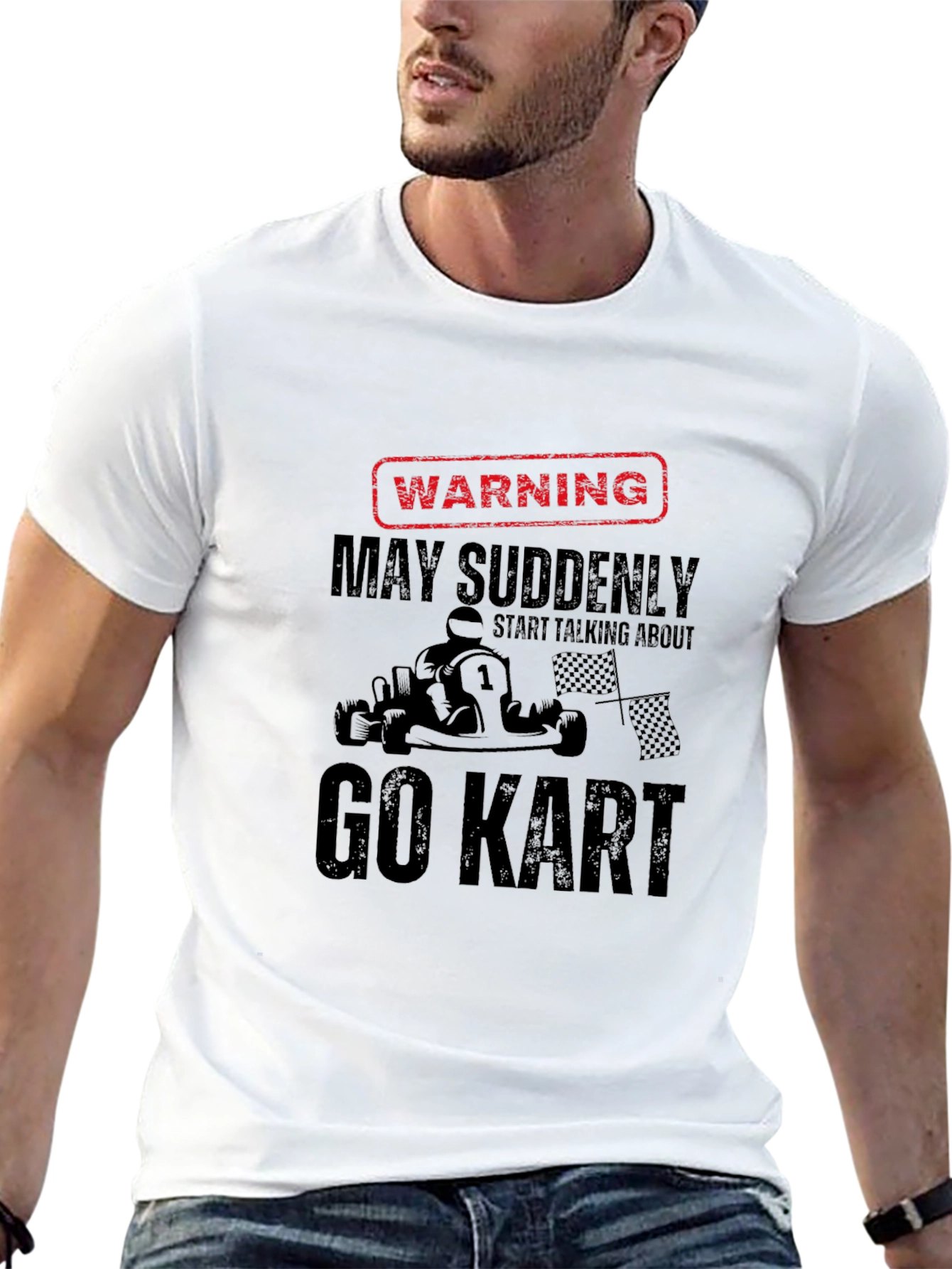 Warning Go Kart T-Shirt - Funny Racing Tee