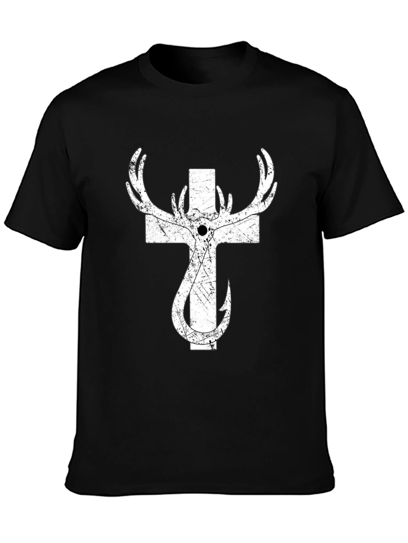 Hunting Fishing Cross T-Shirt for Men
