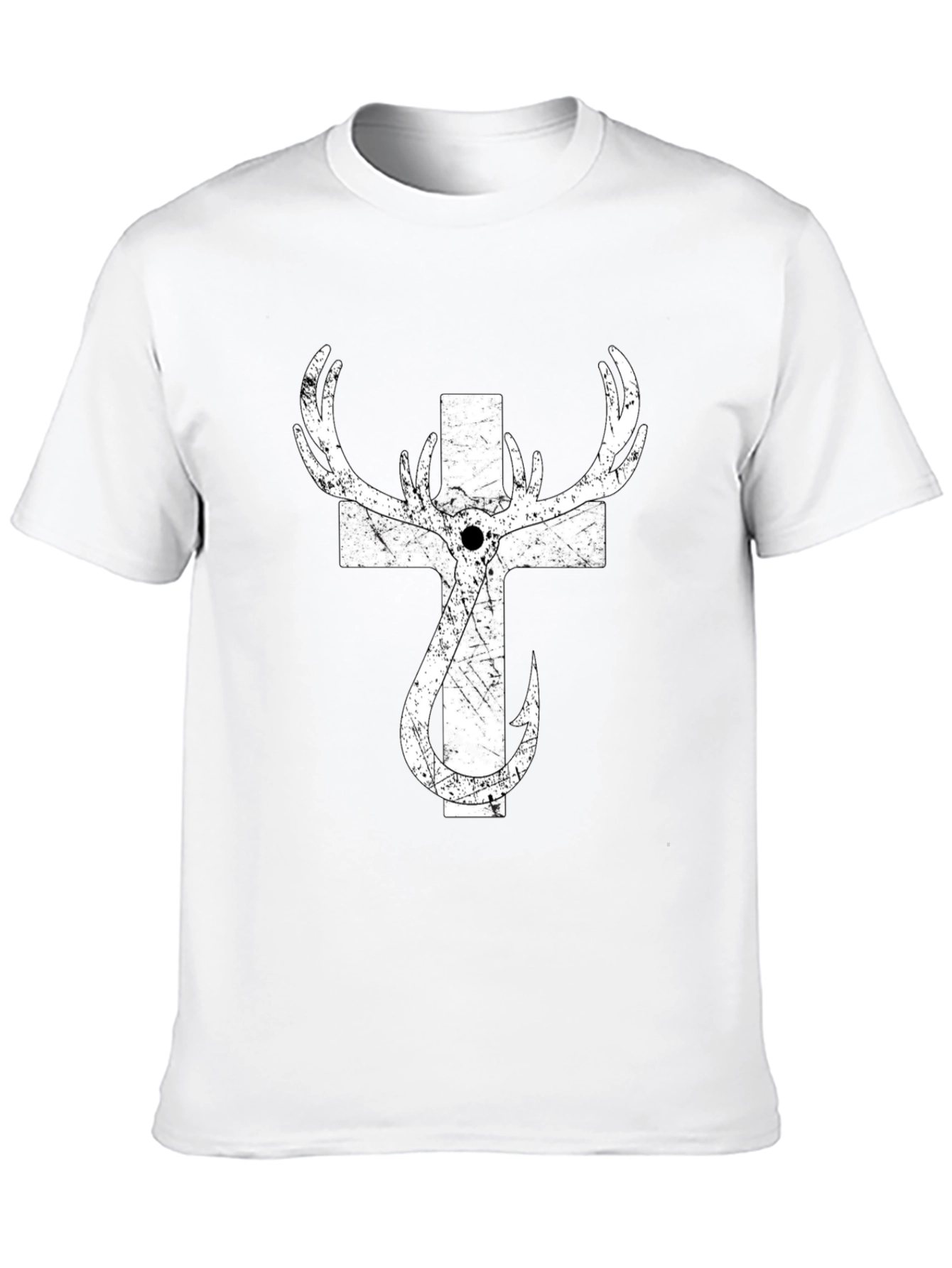 Hunting Fishing Cross T-Shirt for Men