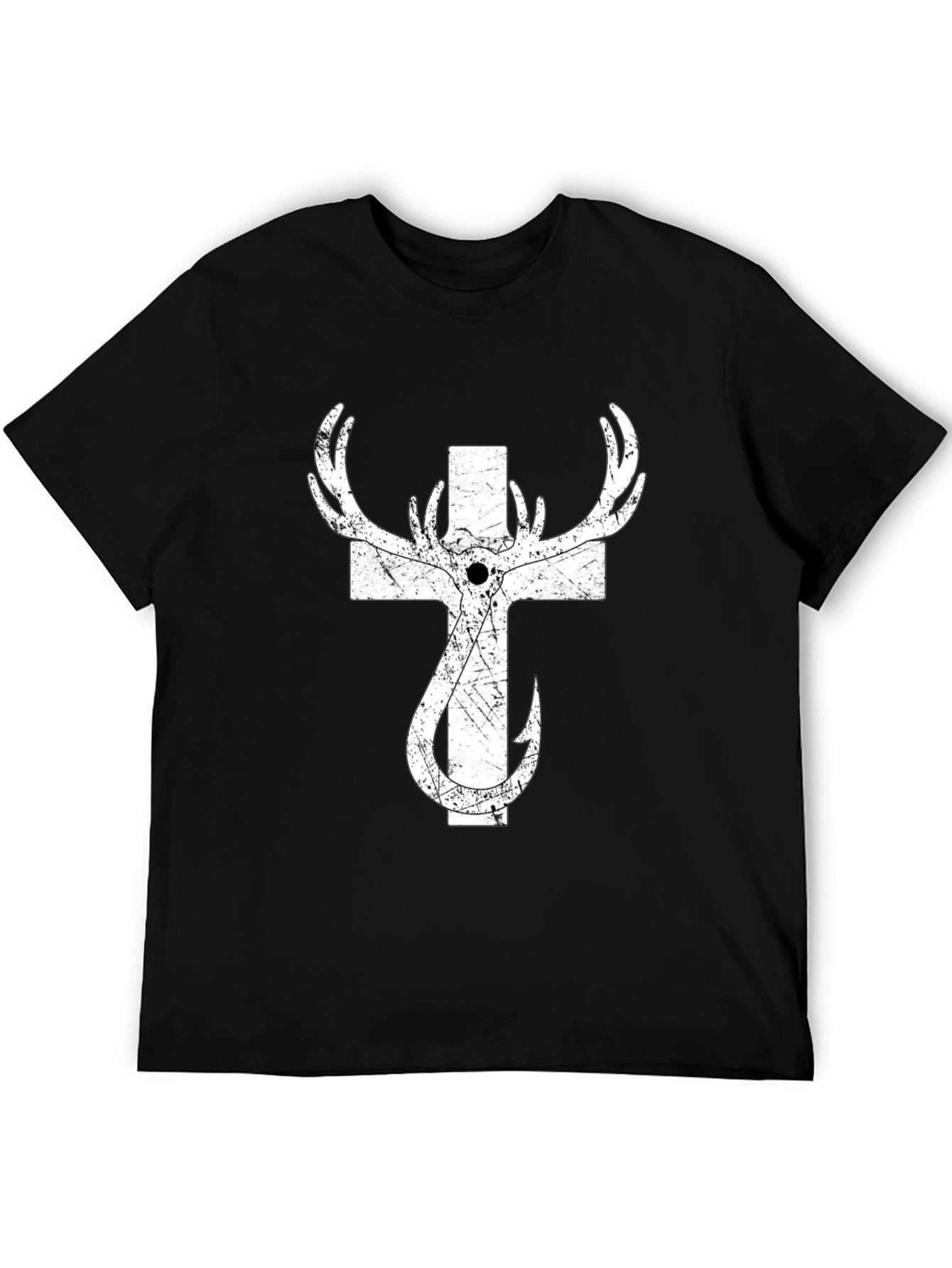 Hunting Fishing Cross T-Shirt for Men