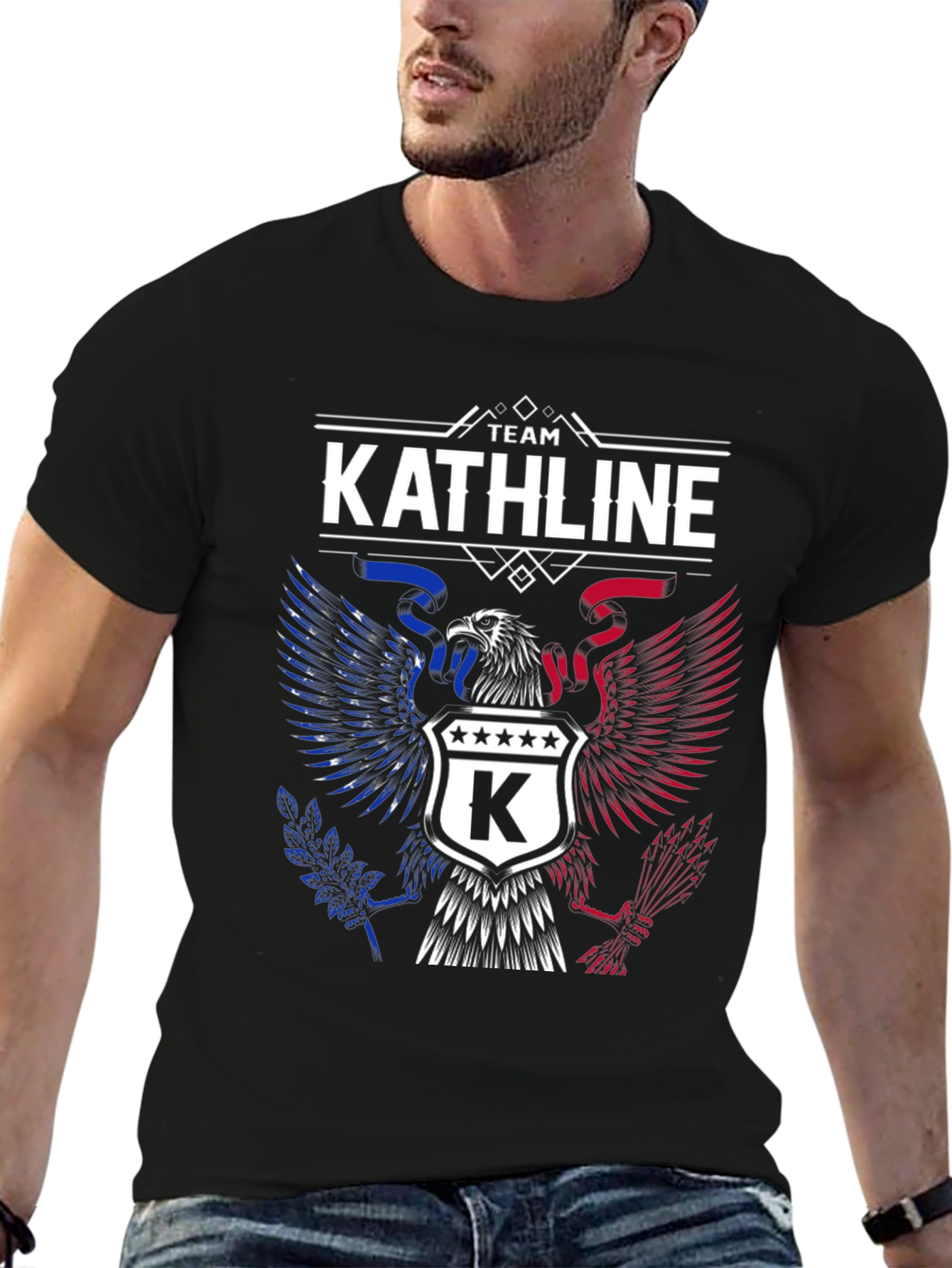 Team Kathline Eagle Crest T-Shirt - Patriotic Design