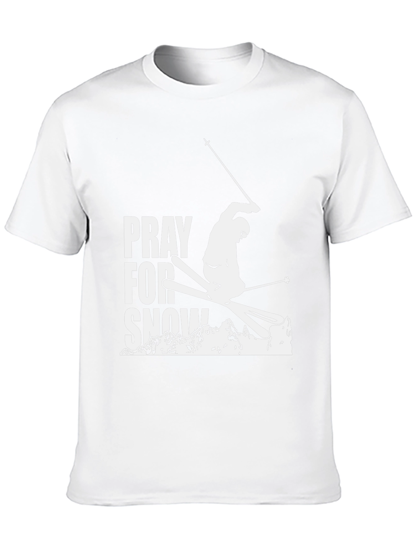 Pray For Snow Skier Graphic Tee