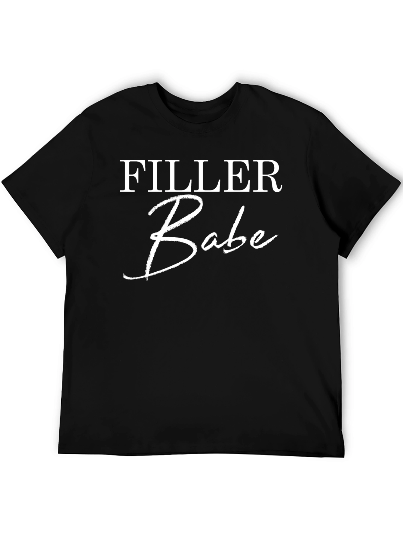 Filler Babe Graphic T-Shirt - Casual Black Tee