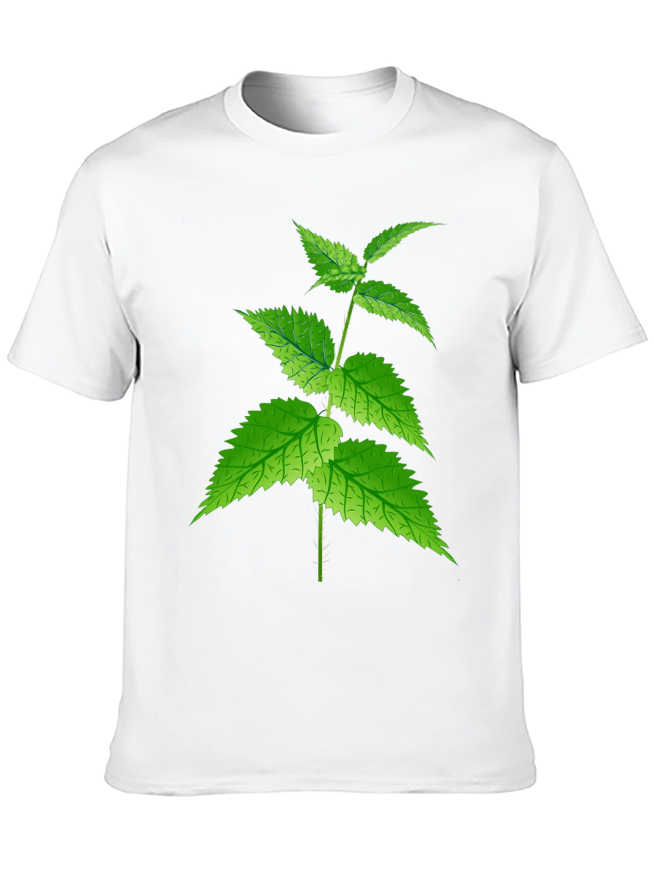 Nature-Inspired Tee: Green Leaf Print