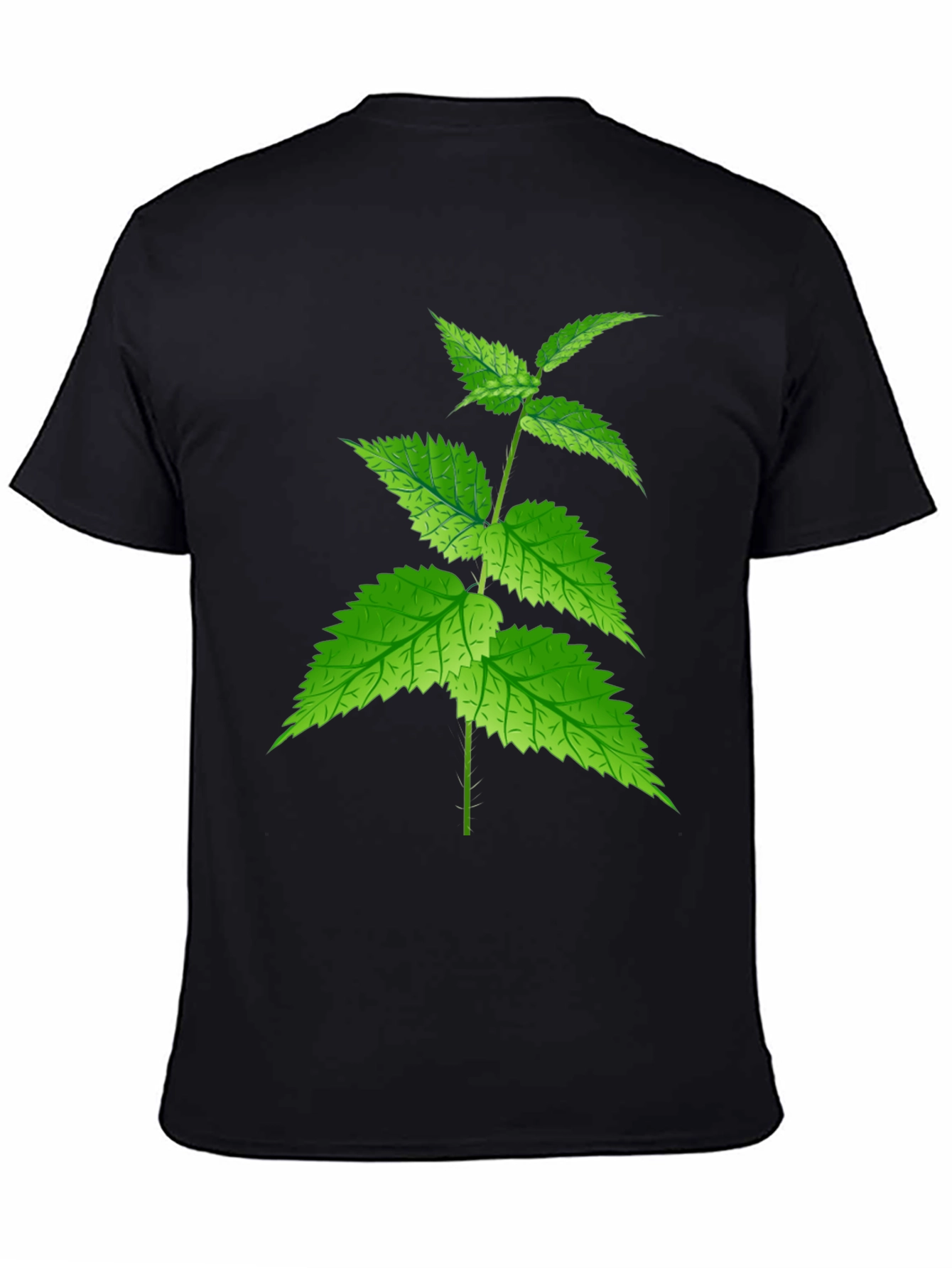 Nature-Inspired Tee: Green Leaf Print