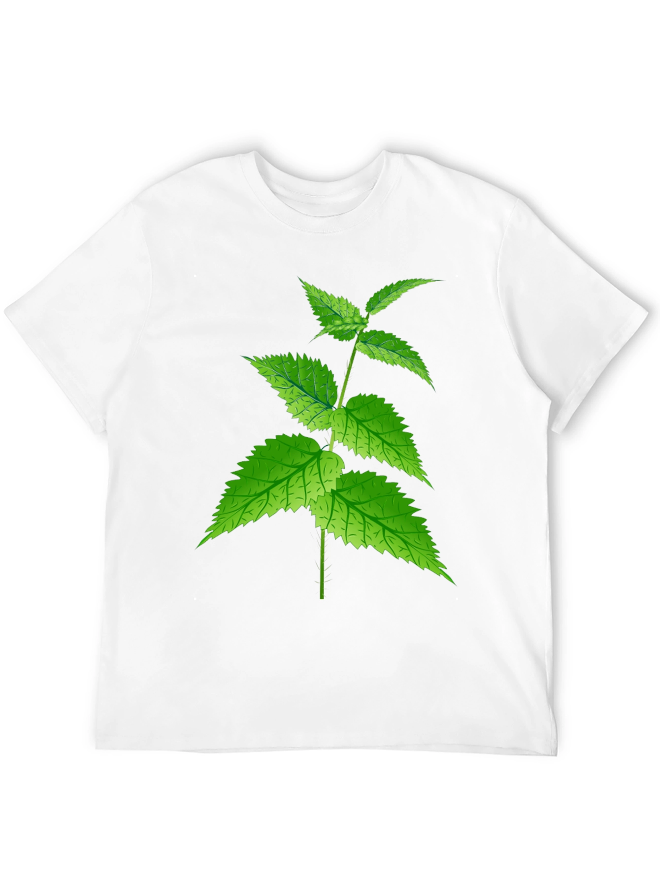 Nature-Inspired Tee: Green Leaf Print