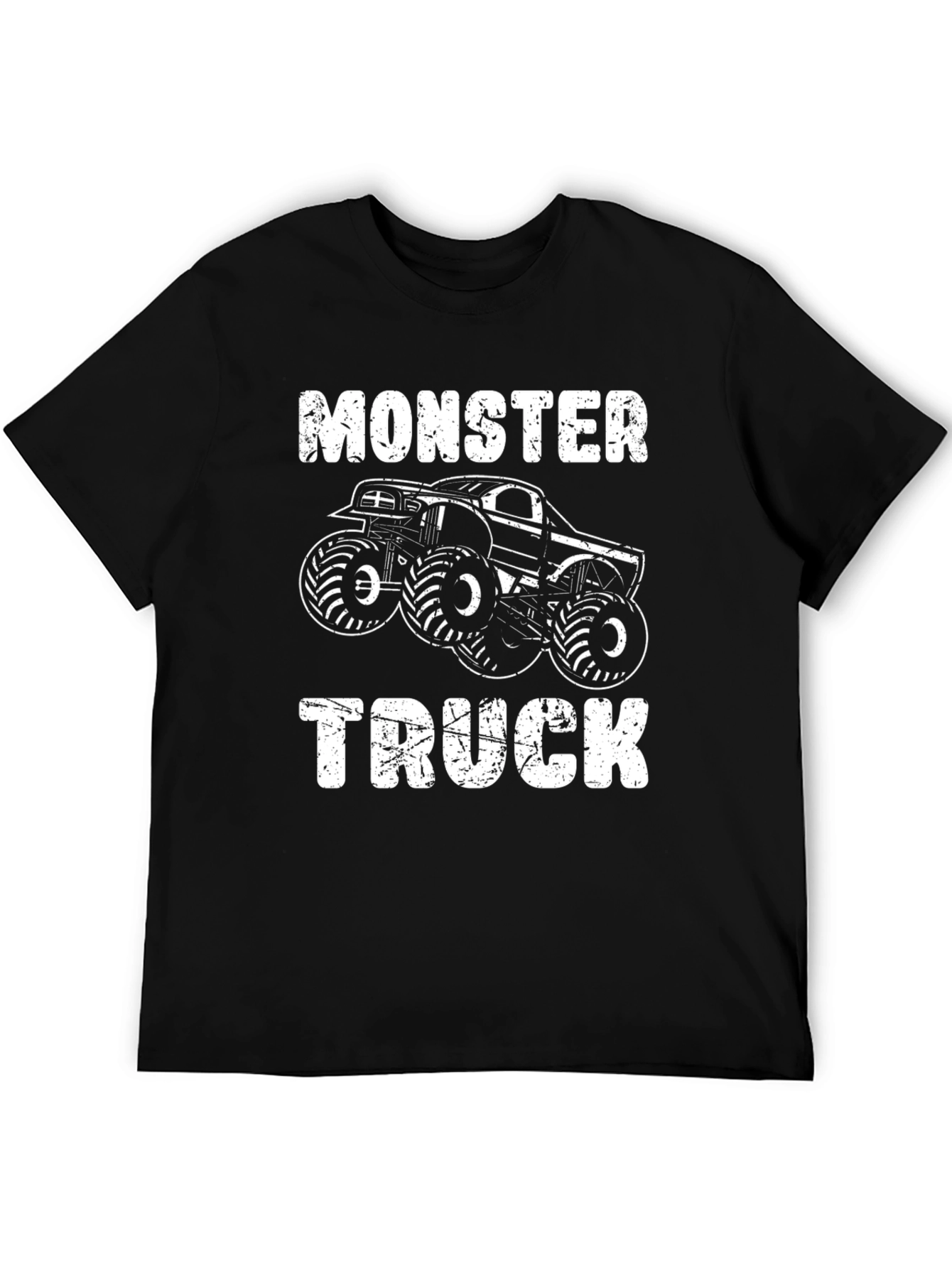 Monster Truck Graphic Tee - Black Cotton T-Shirt