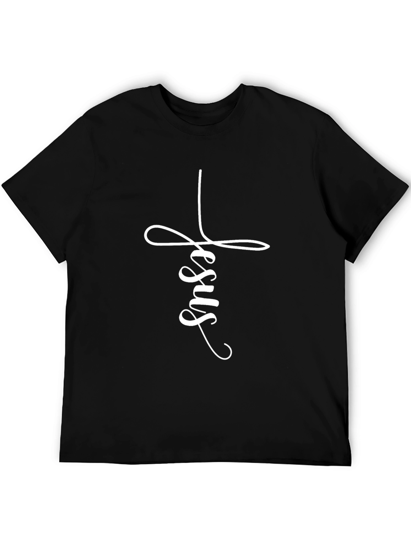 Jesus Cross Graphic Tee - Black