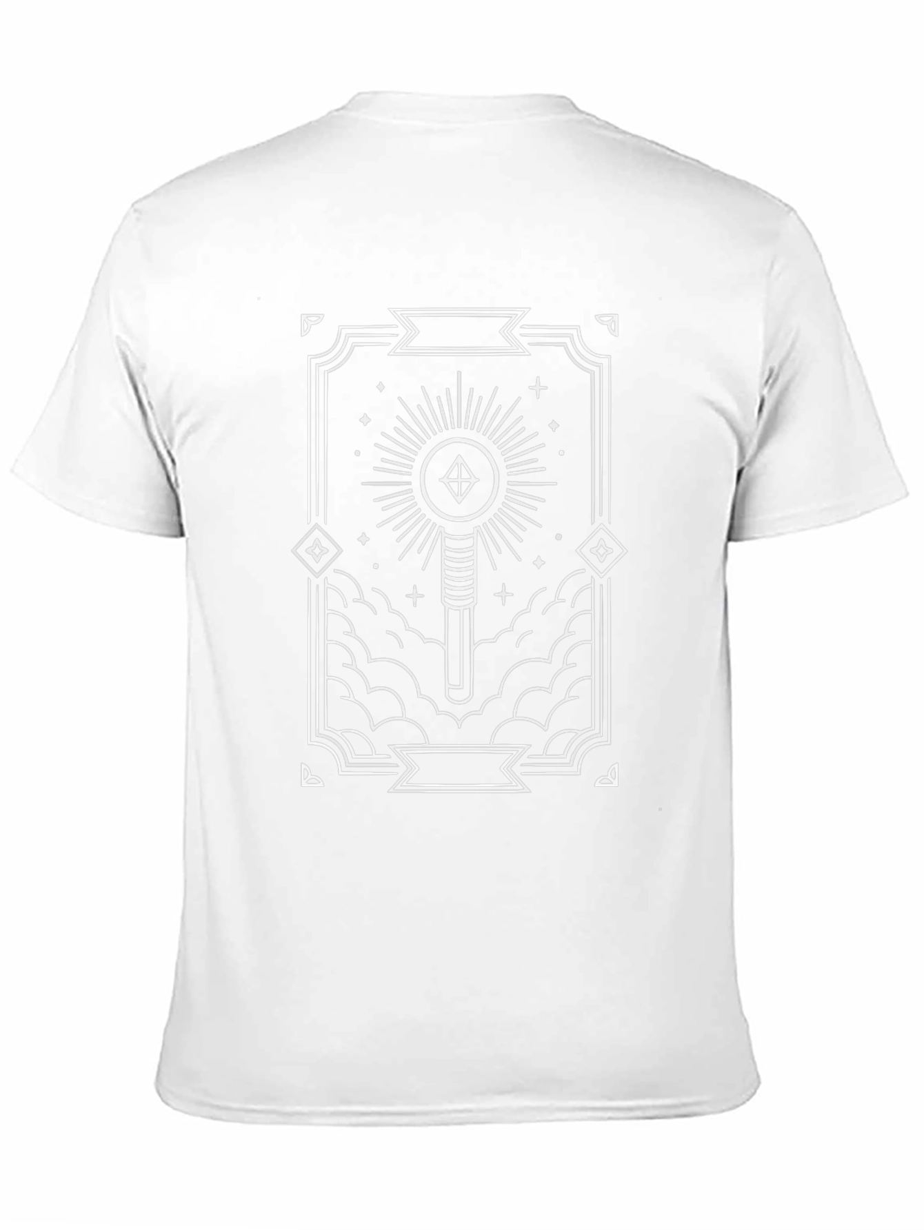 Black Graphic Tee - Mystical Design