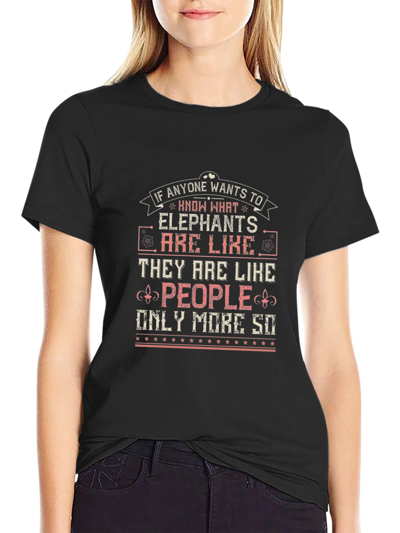 Elephant People Funny Graphic T-Shirt