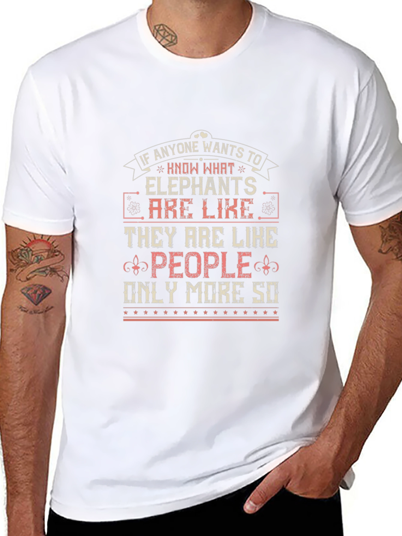 Elephant People Funny Graphic T-Shirt