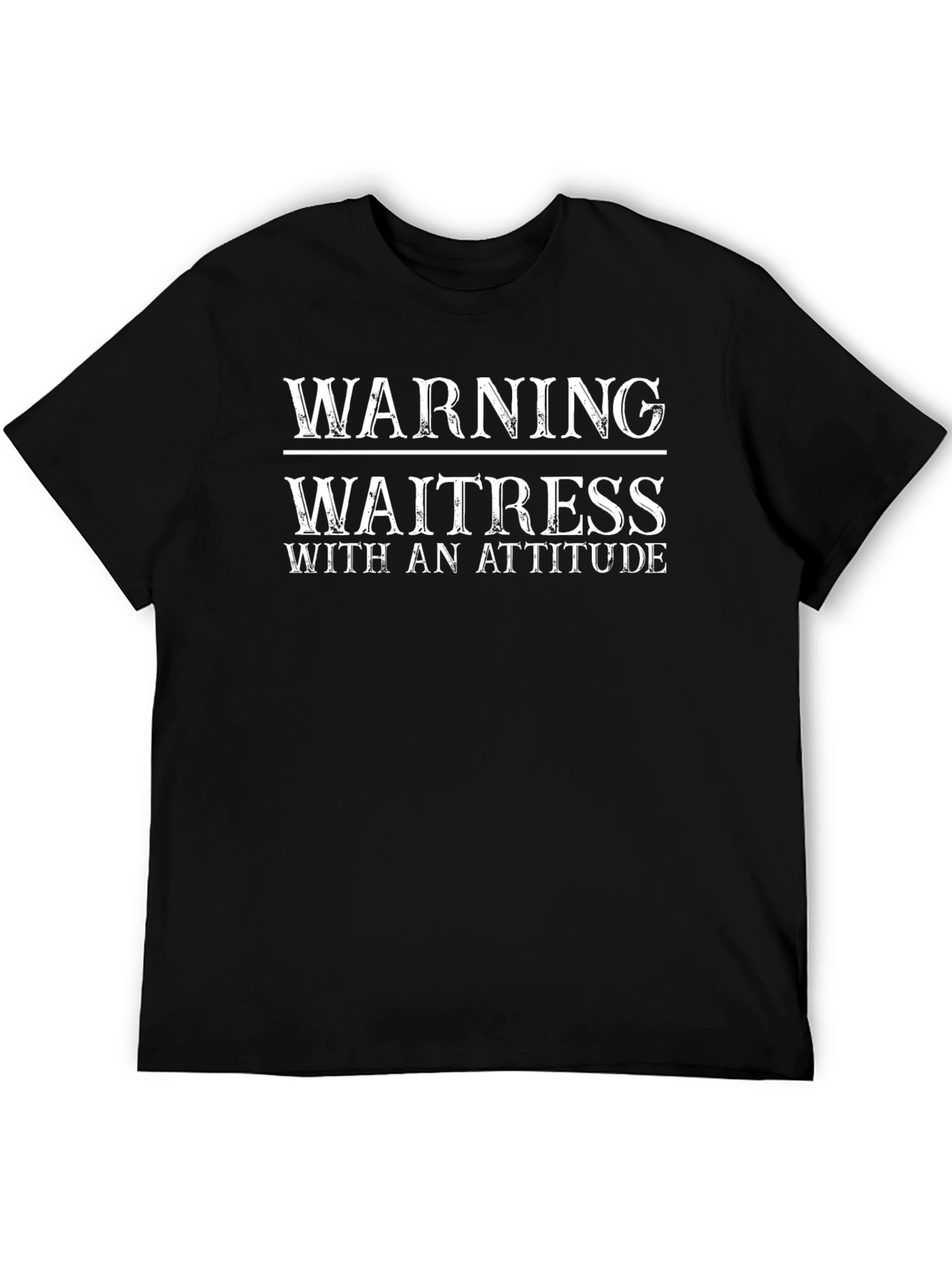 Warning Waitress With An Attitude Graphic Tee