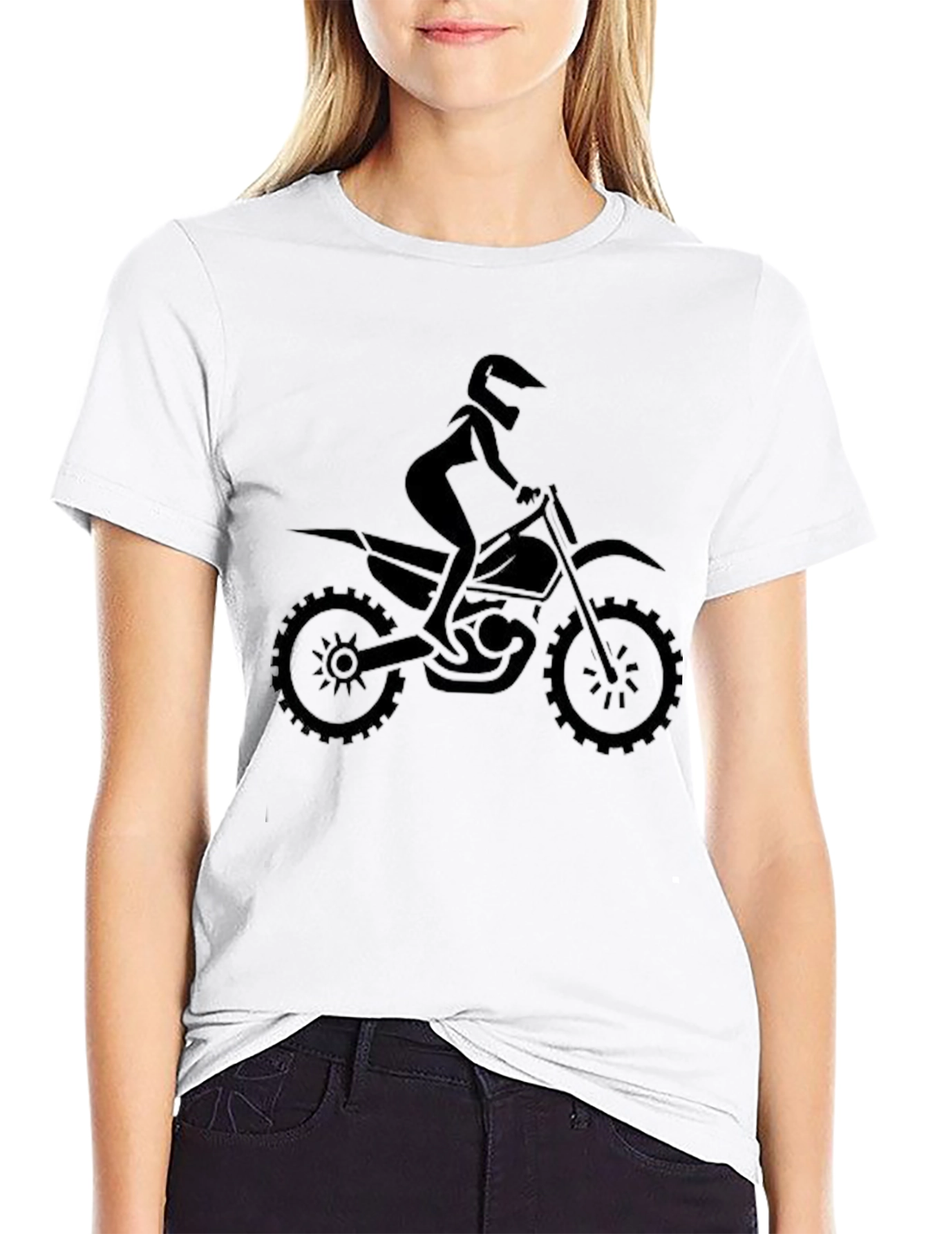 Black Motocross Rider T-Shirt