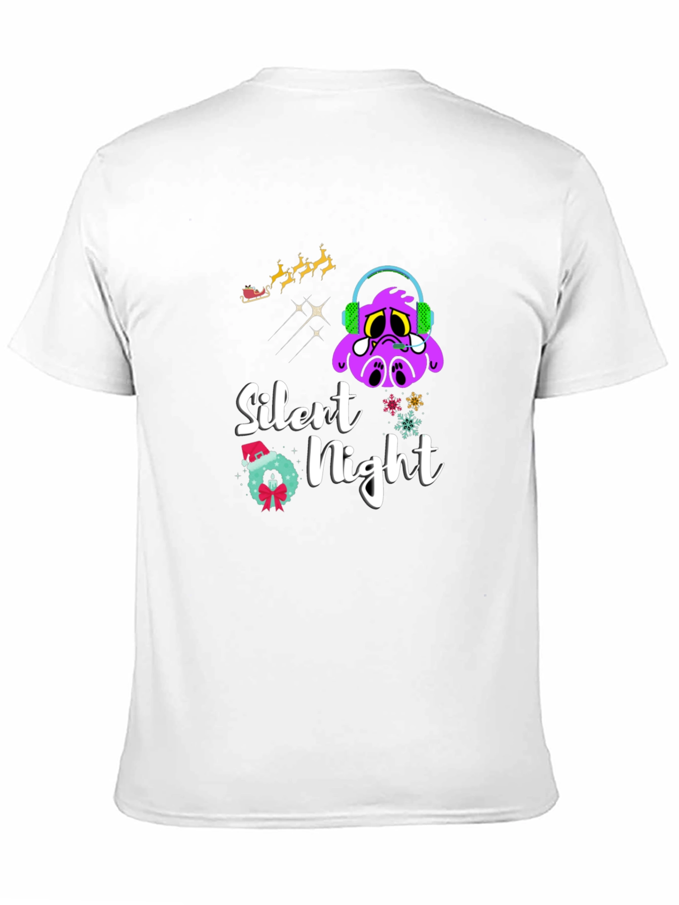 Silent Night Graphic T-Shirt - Christmas Holiday Tee