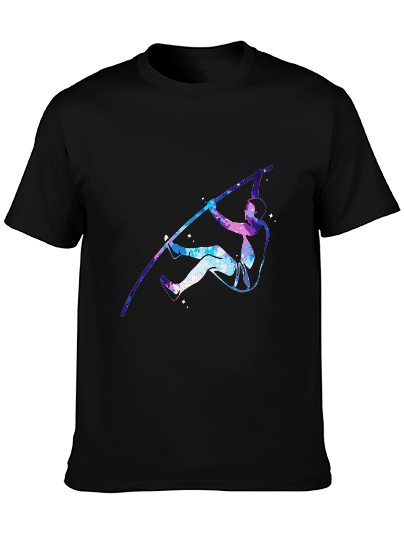 Pole Vaulting Galaxy T-Shirt - Black