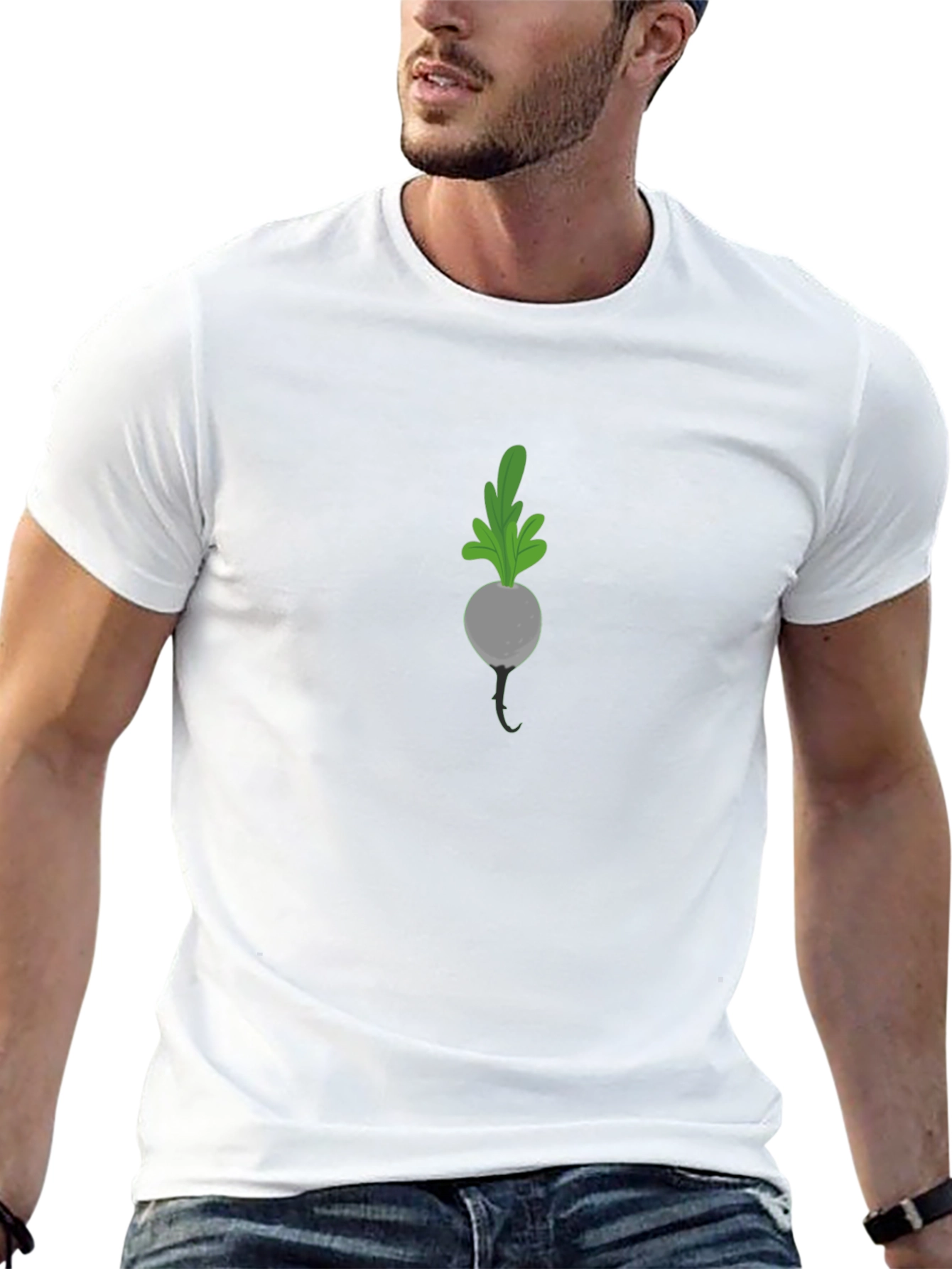 Radish Graphic Tee - Black Casual T-Shirt
