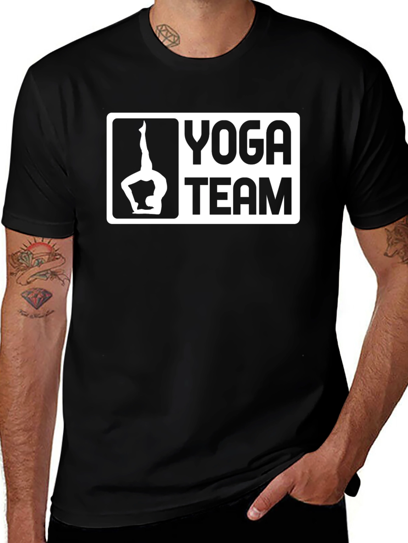 Yoga Team Graphic Tee - Black