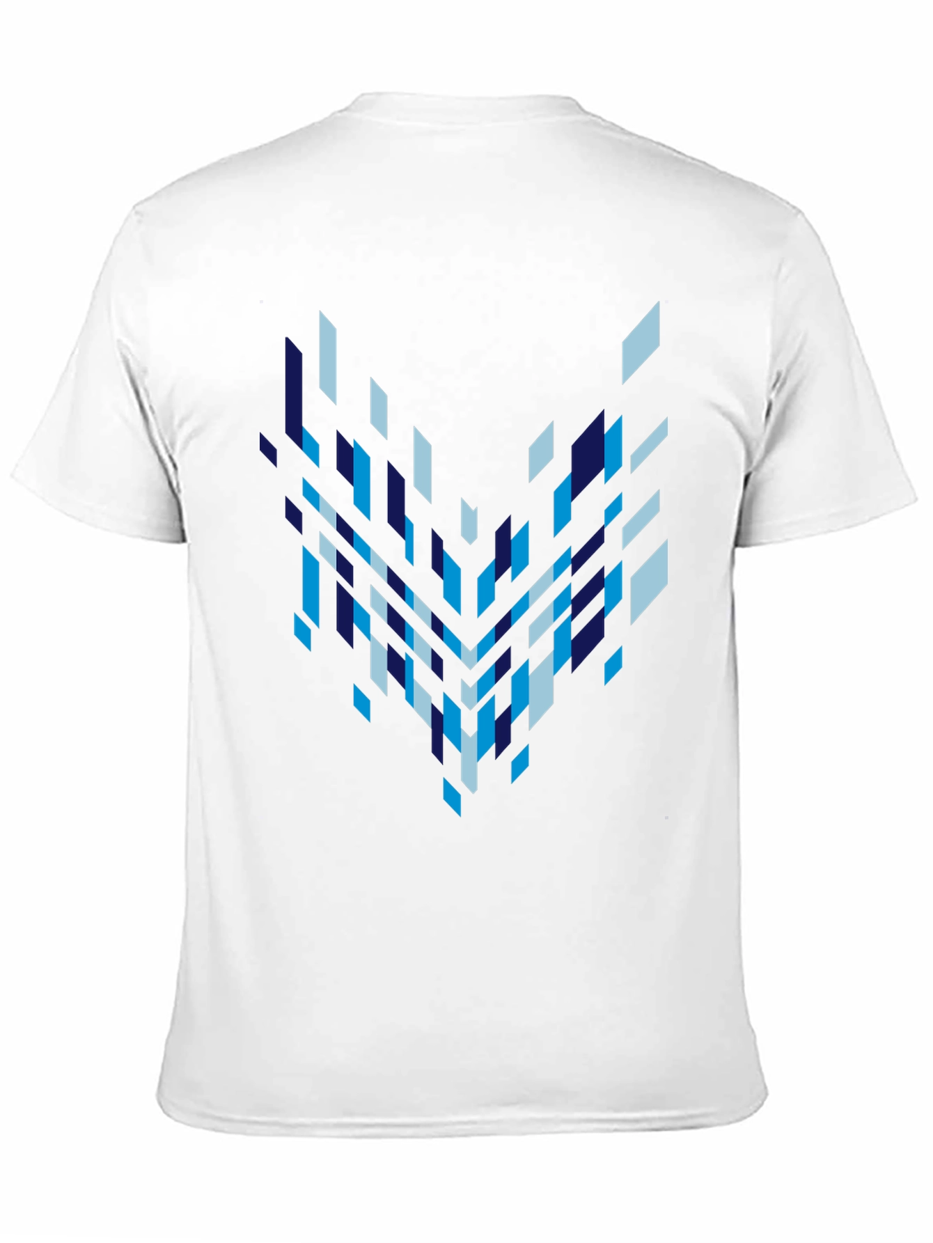 Geometric Pixelated Pattern Black Tee