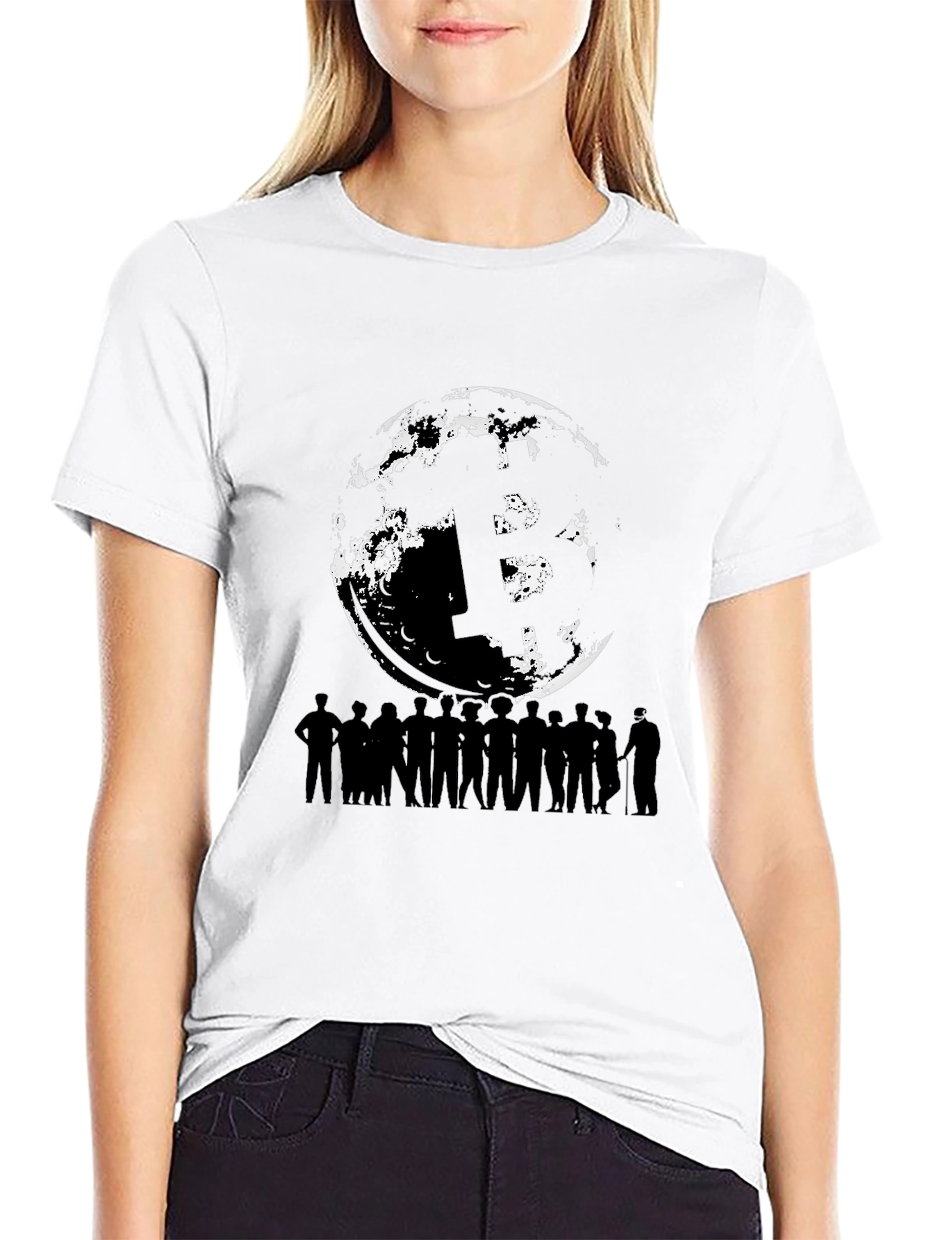 Bitcoin HODL Moon Graphic T-Shirt