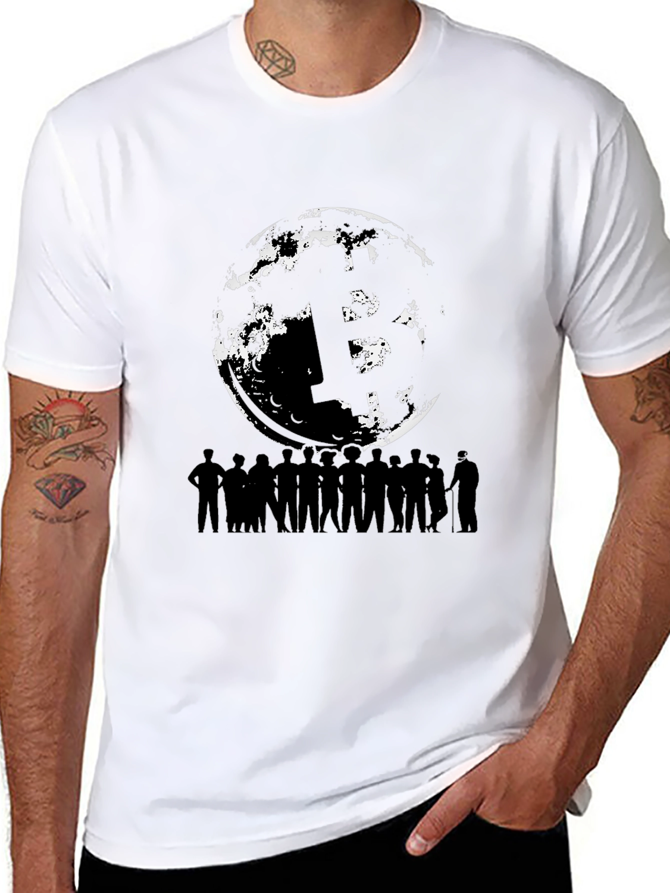 Bitcoin HODL Moon Graphic T-Shirt