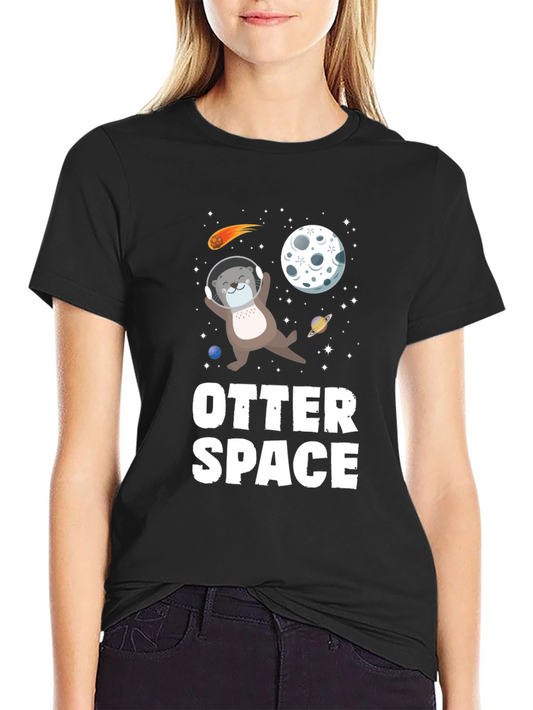 Otter Space T-Shirt - Astronaut Otter Tee