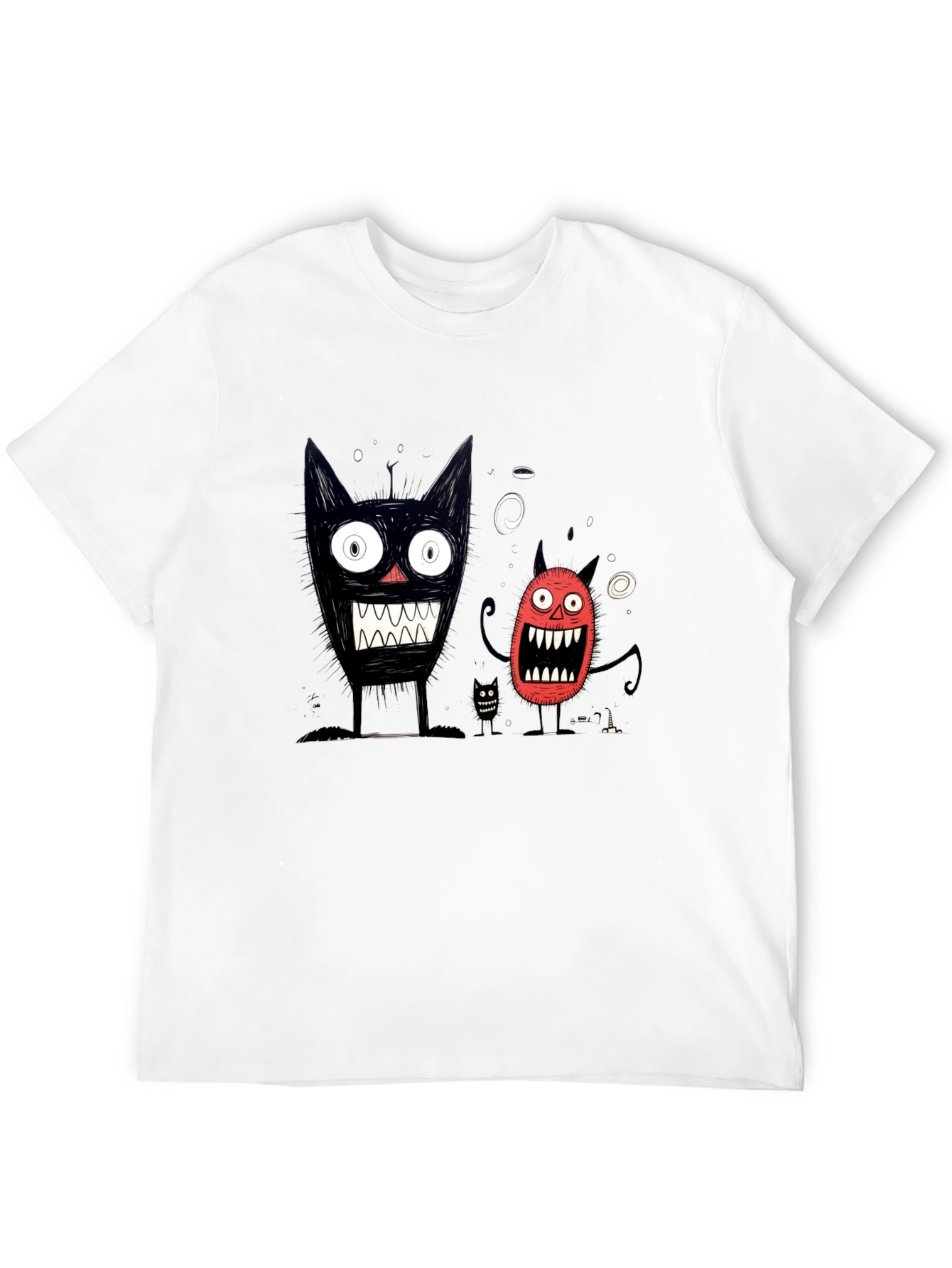 Monster Graphic Black T-Shirt
