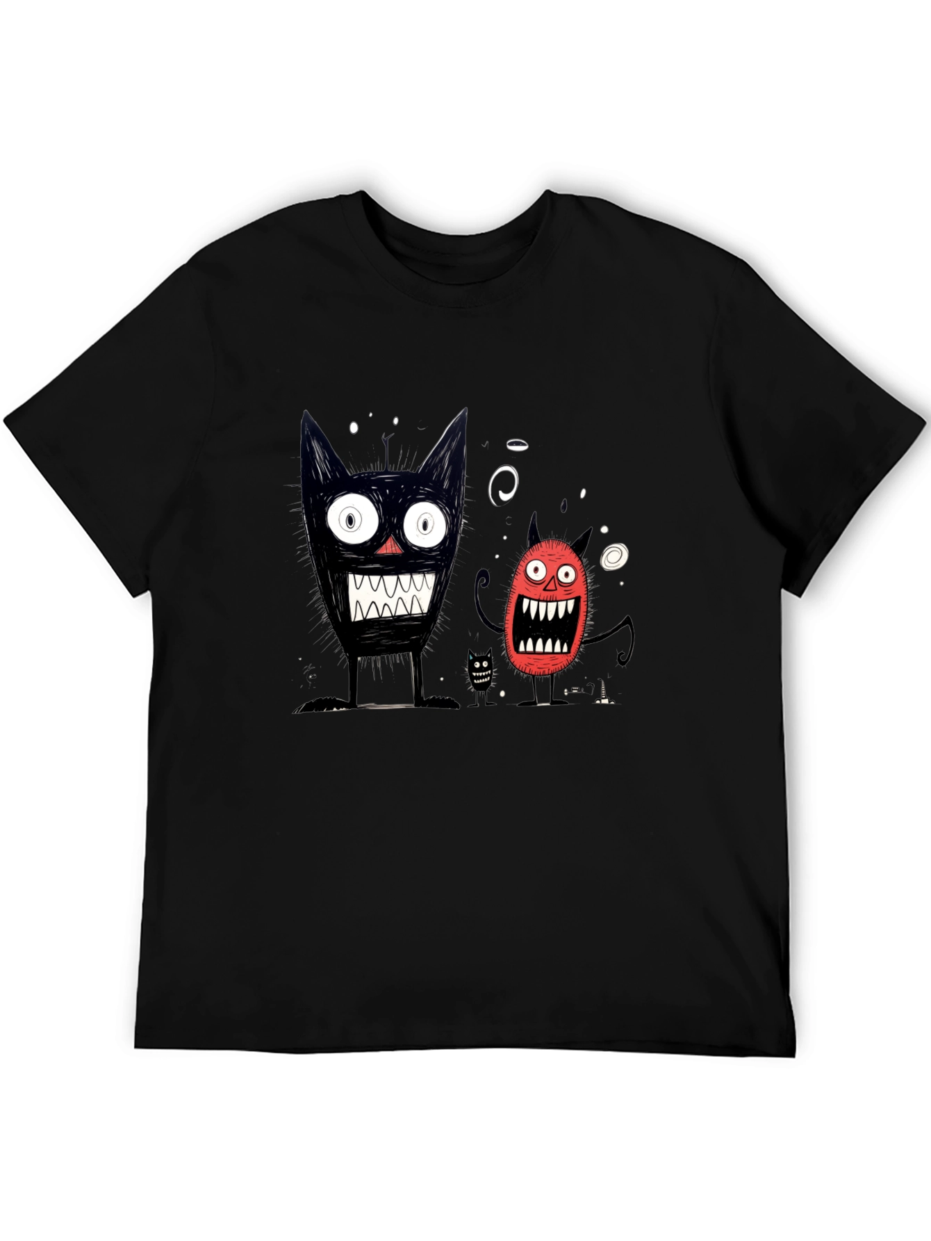 Monster Graphic Black T-Shirt