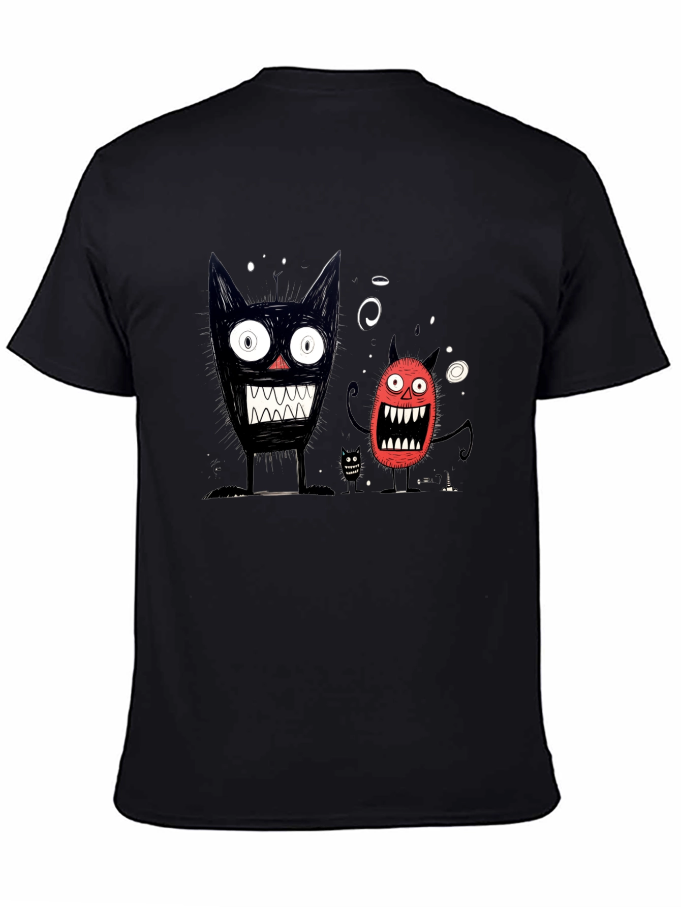 Monster Graphic Black T-Shirt
