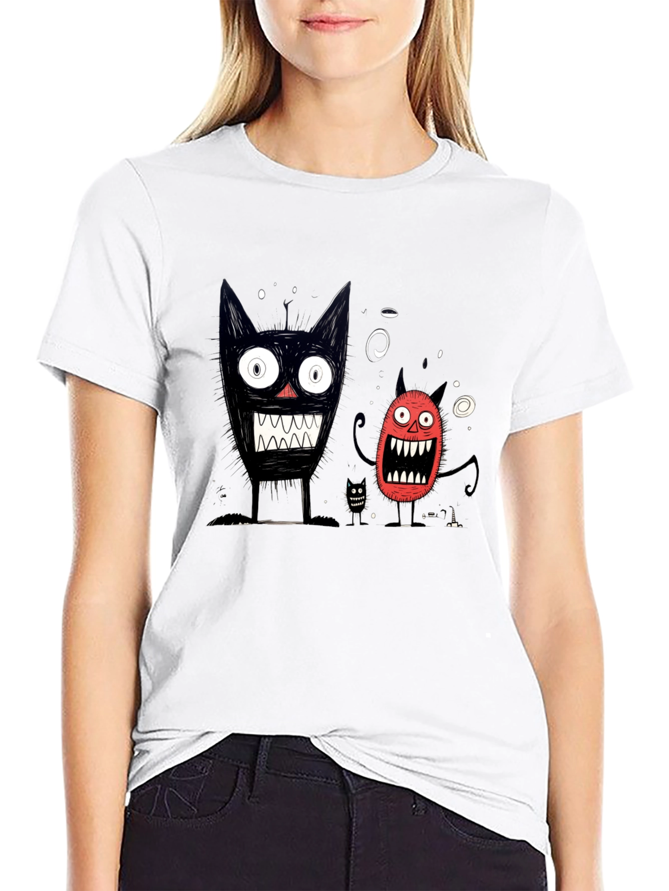 Monster Graphic Black T-Shirt