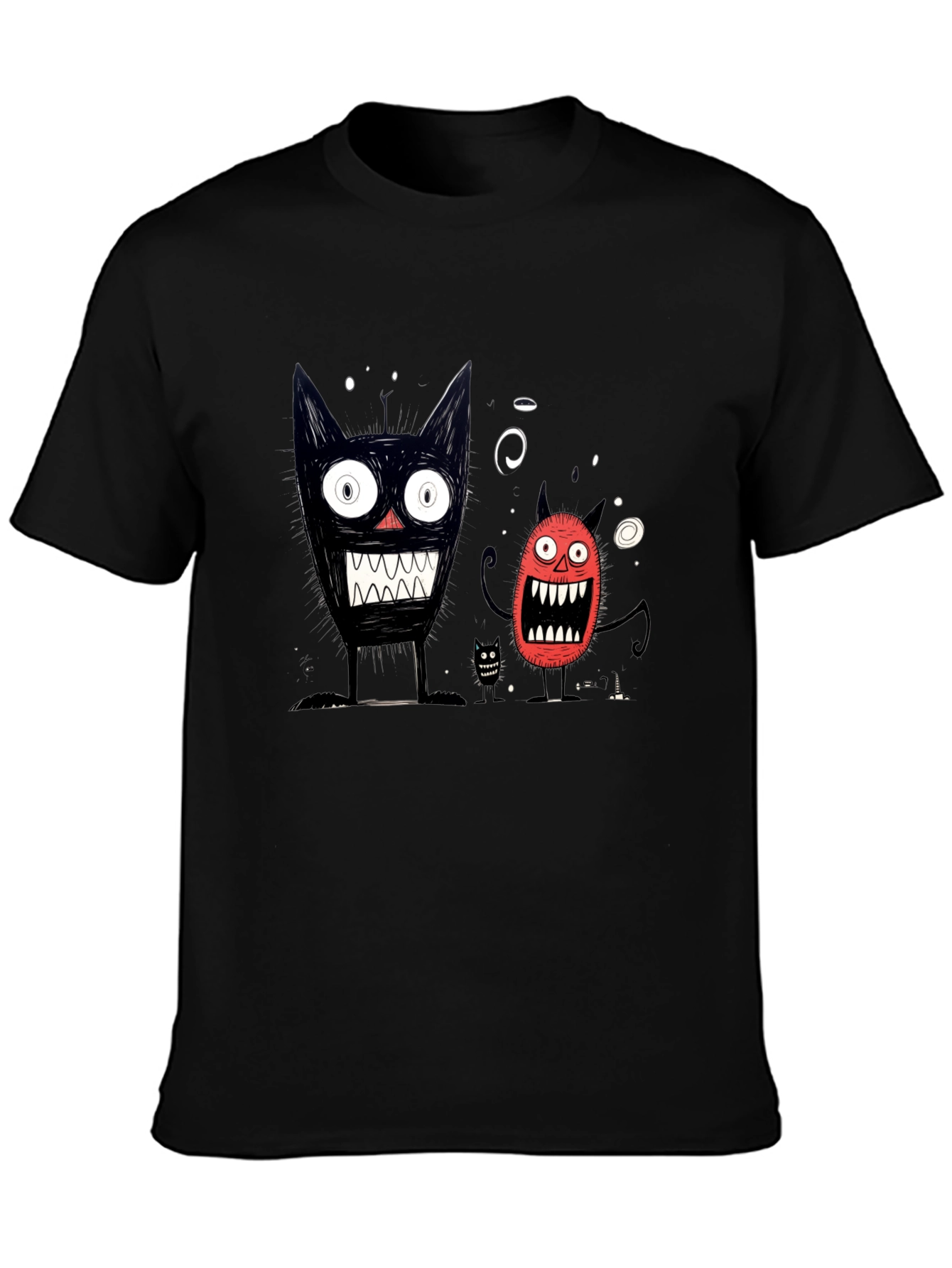 Monster Graphic Black T-Shirt
