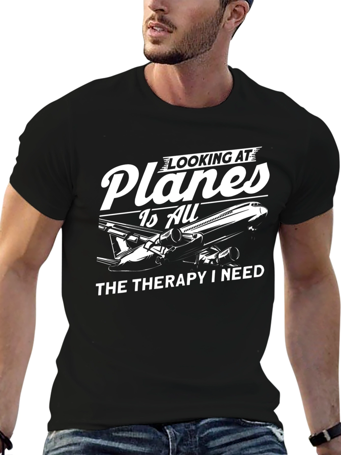 Looking at Planes T-Shirt | Aviation Therapy