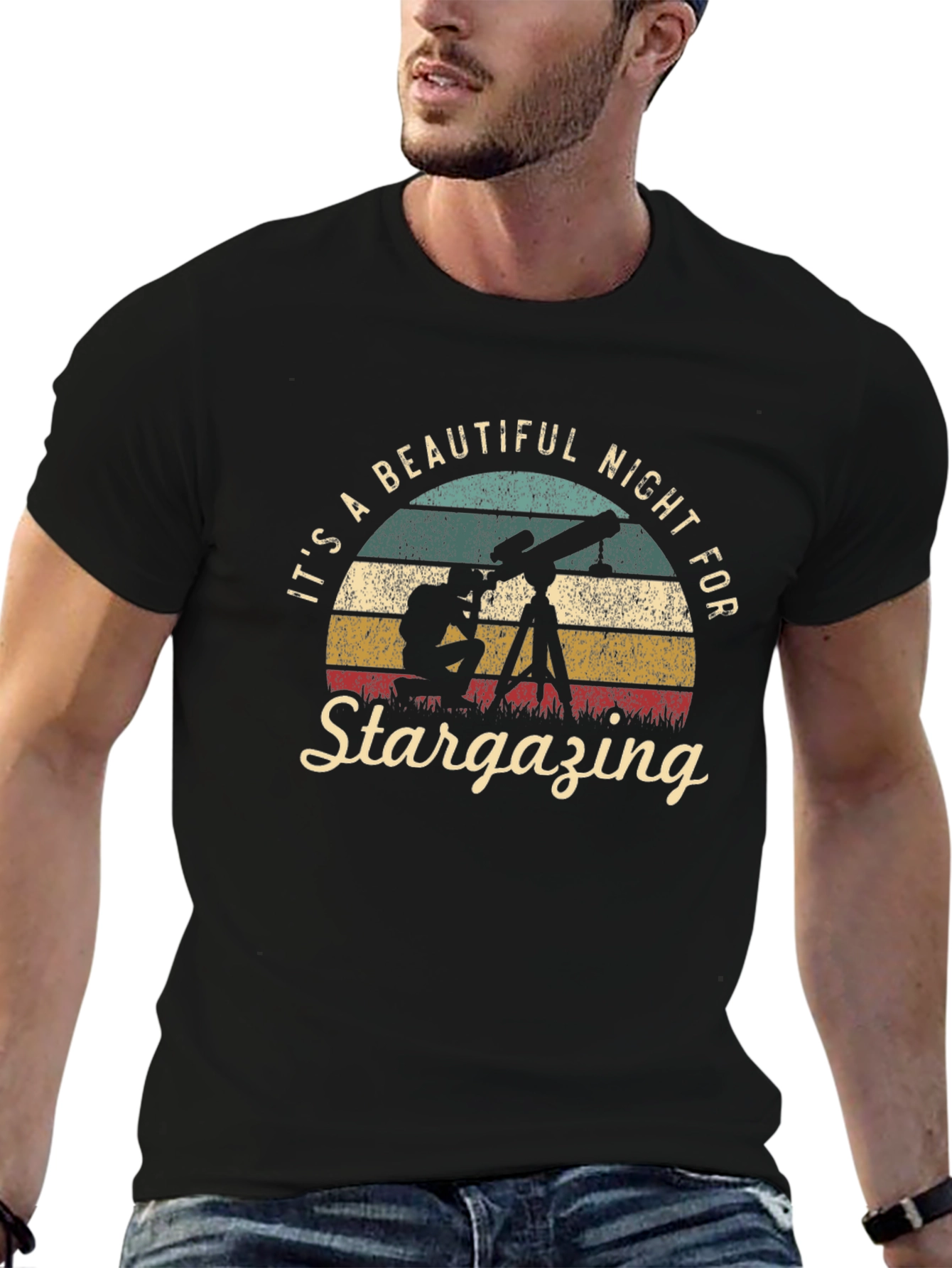 Stargazing T-Shirt - Beautiful Night Sky Tee