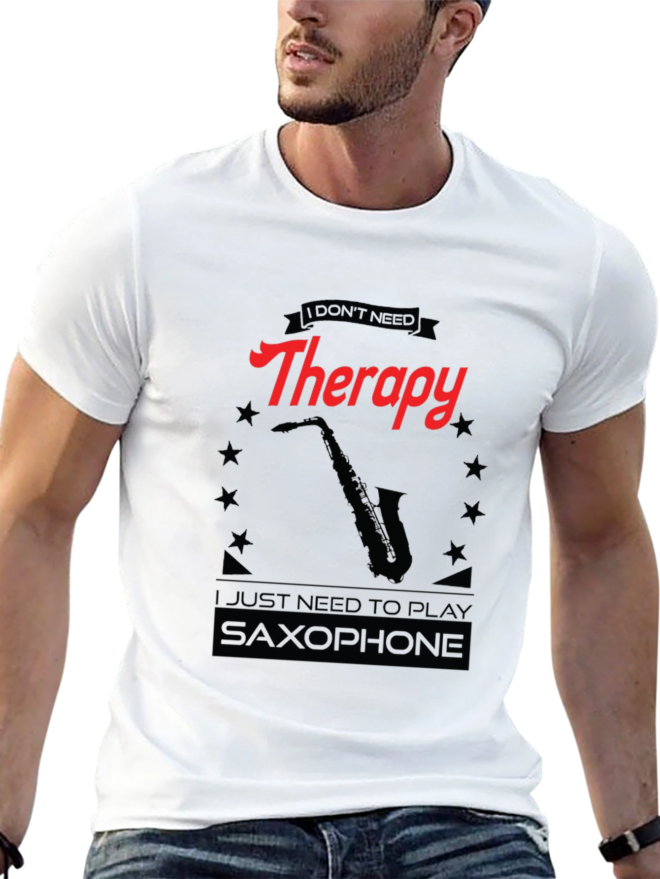 Therapy Saxophone Black T-Shirt